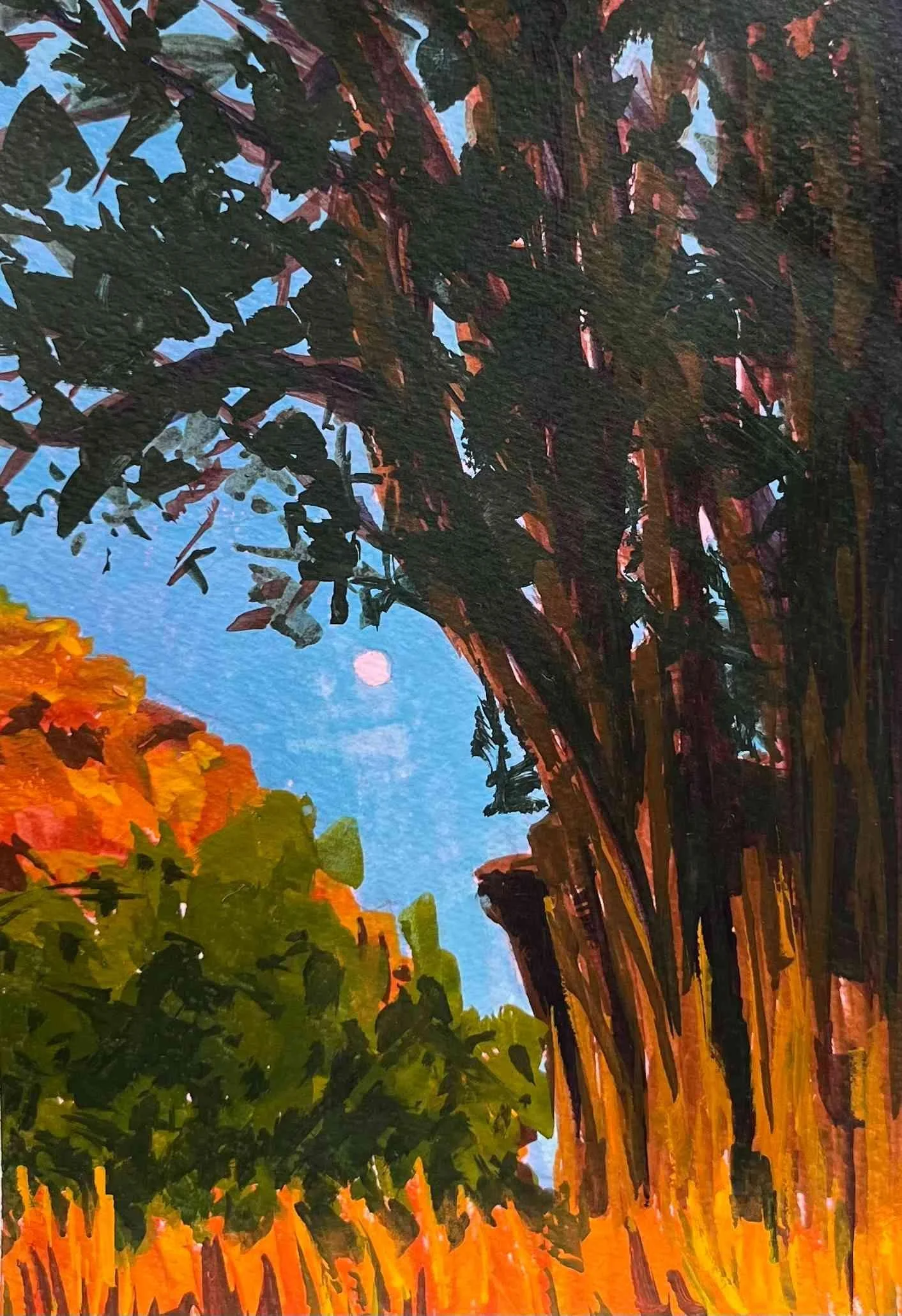 Sedona Moon by Jane Hansen. Gouache. $125.00