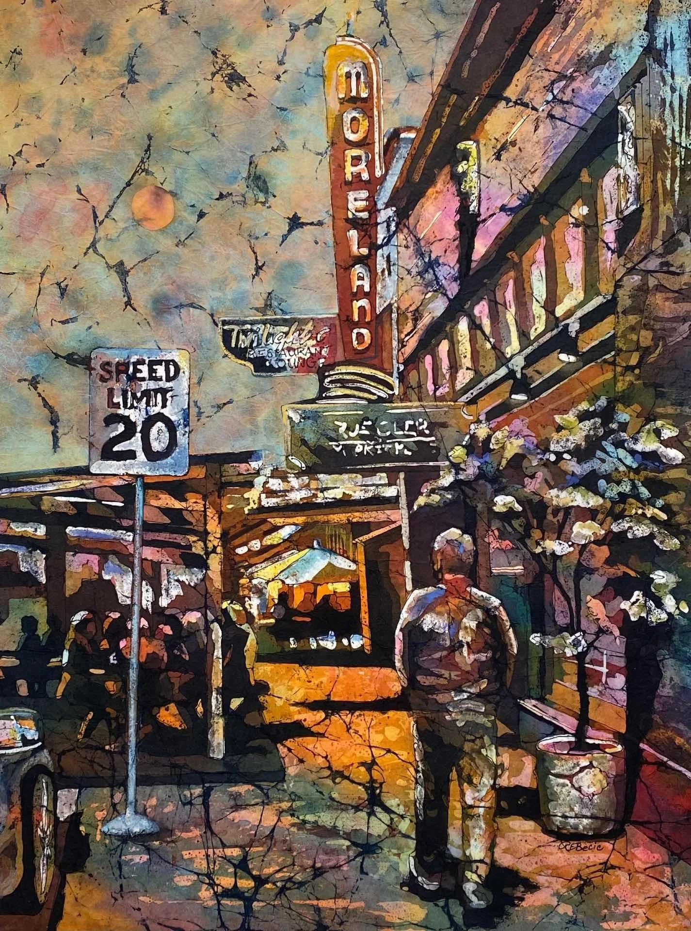 Moreland Matinee by Robin Becic. Watercolor. $1,300. 