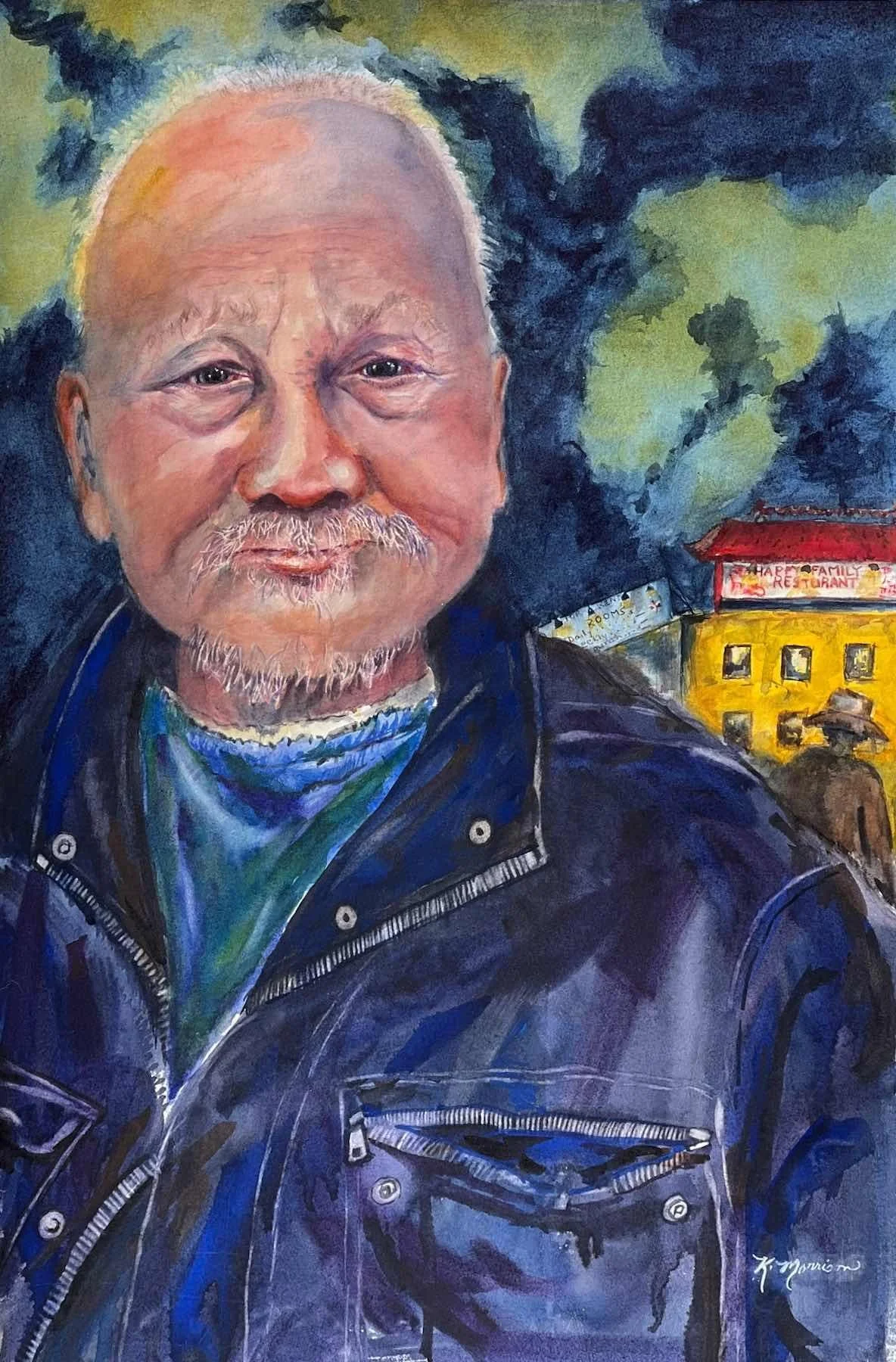 Paul would like a Chinese dinner tonight by Kathleen F Morrison. Watercolor. $800.00