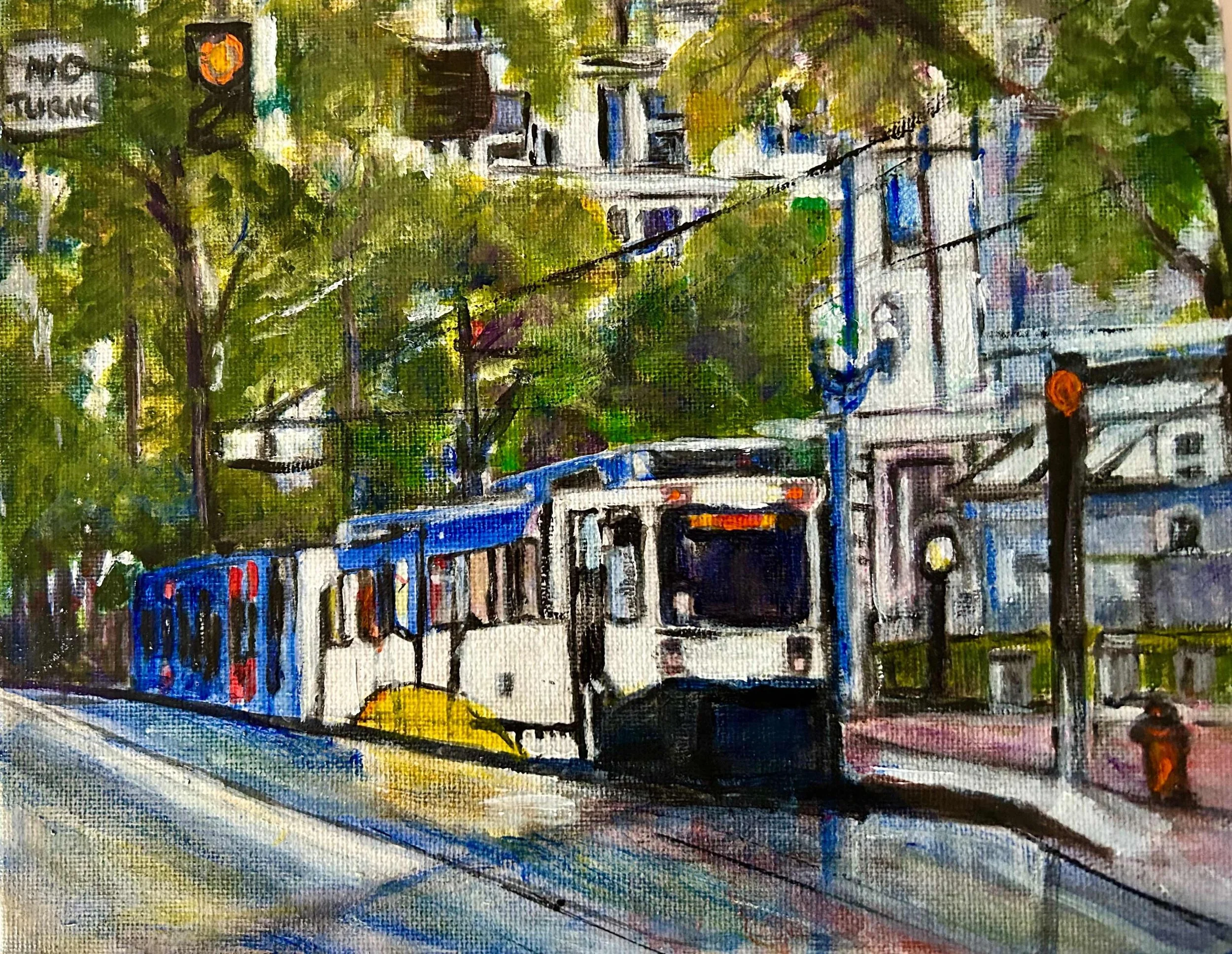 Max Train by Kris Kuester. Acrylic. $300.00