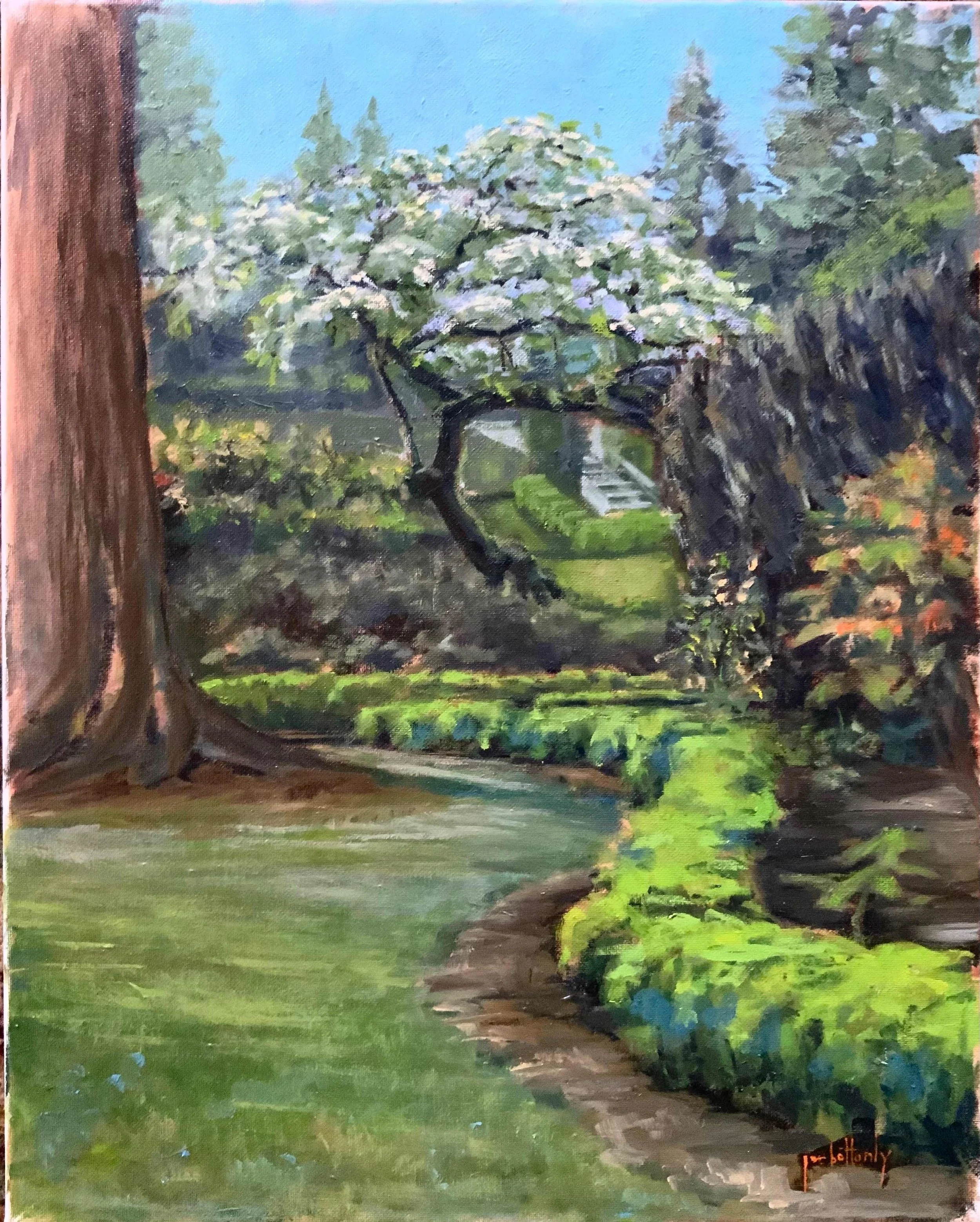 Joe Bottomly. Shakespeare Garden. Oil. $800.00.