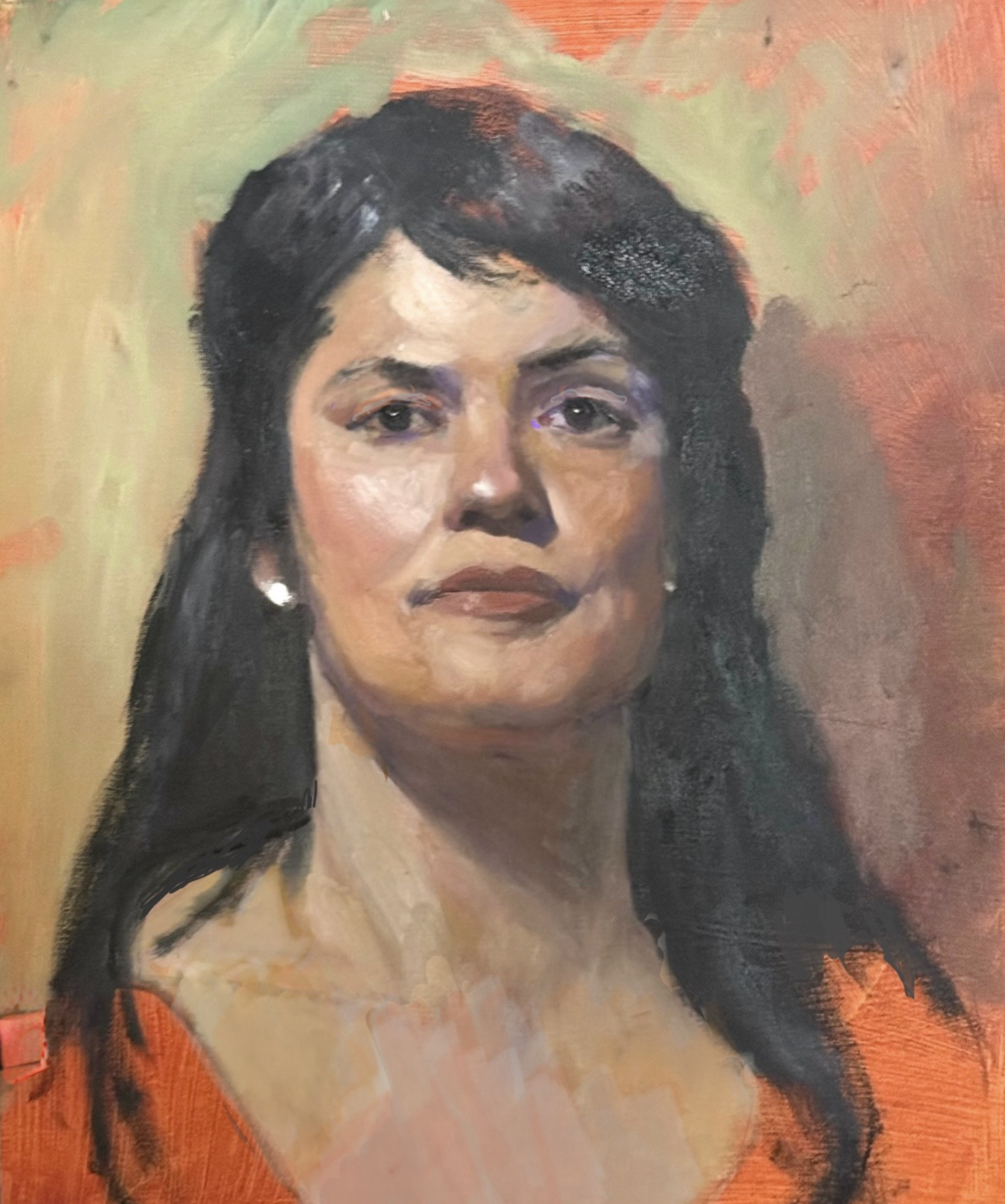 Orange Rhymes with...by Harriet Rubin. Oil. $999.