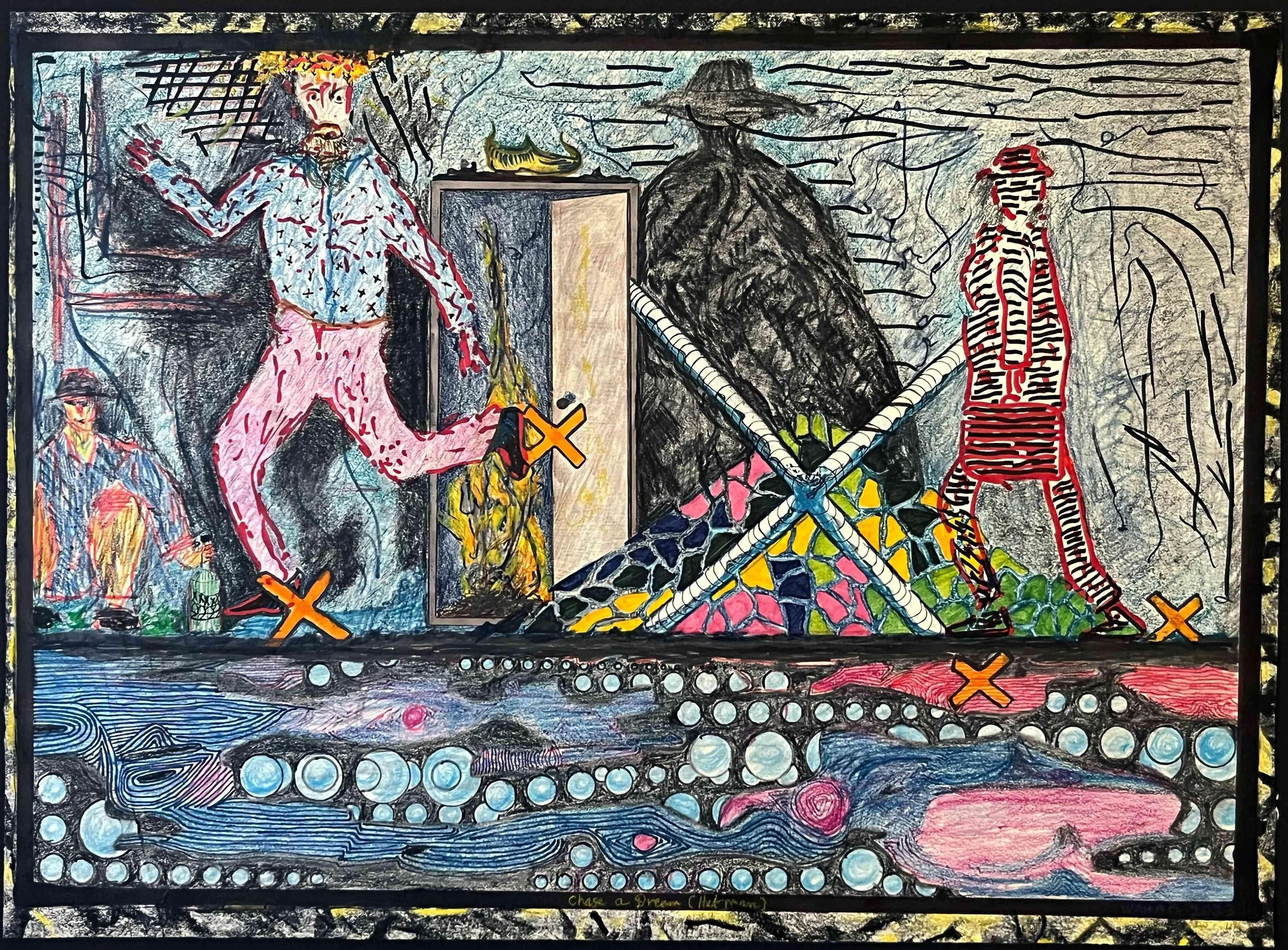 Chase the Dream (Hatman) by Ebrahim (Eb) Waham. Mixed Media. $500.00.