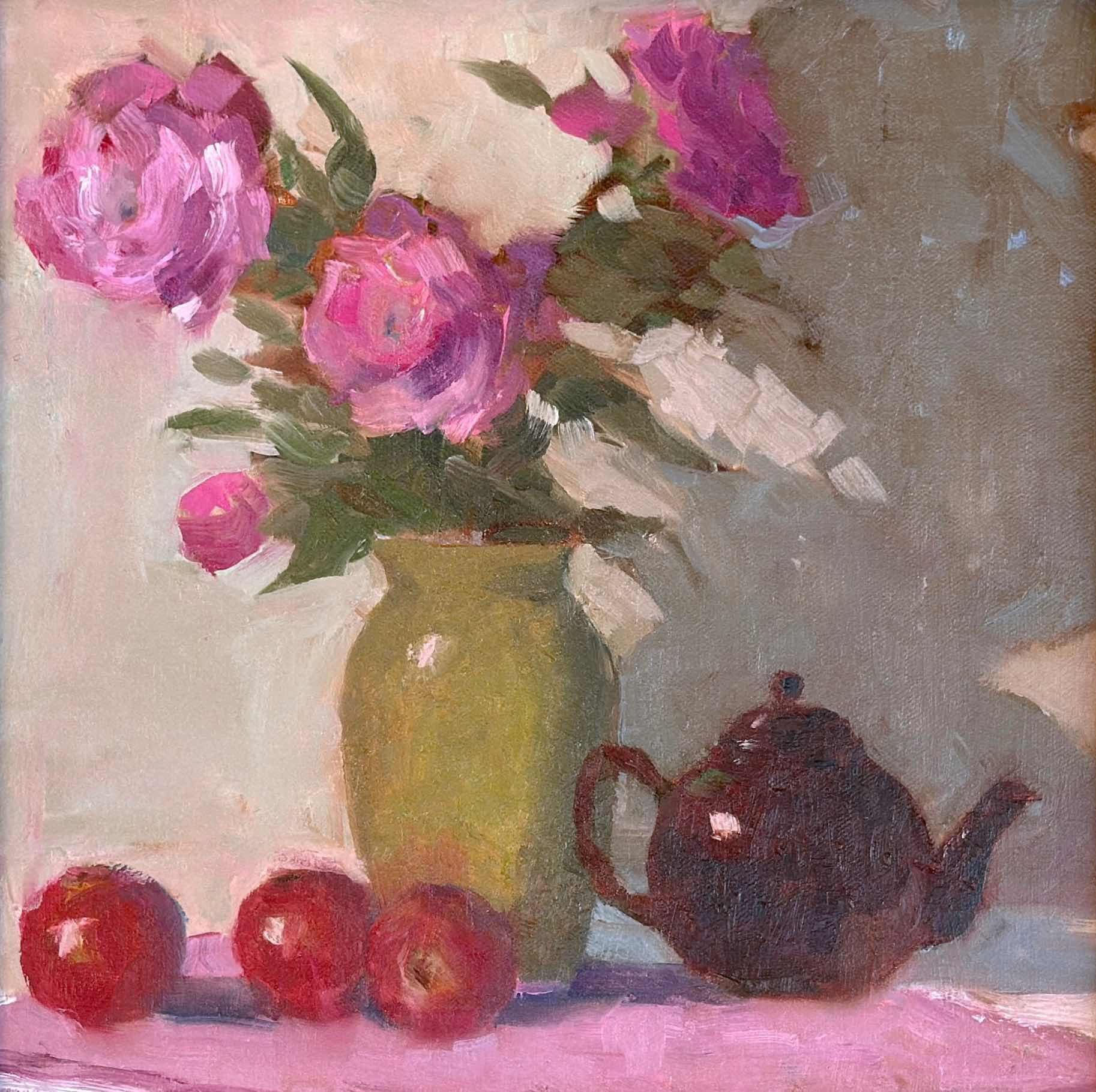 Red and Rose #16 by Loralee Newman. Oil. $350.