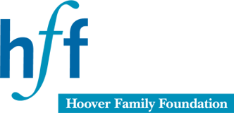 Logo of the Howard Family Foundation with the letters 'hff' in blue.