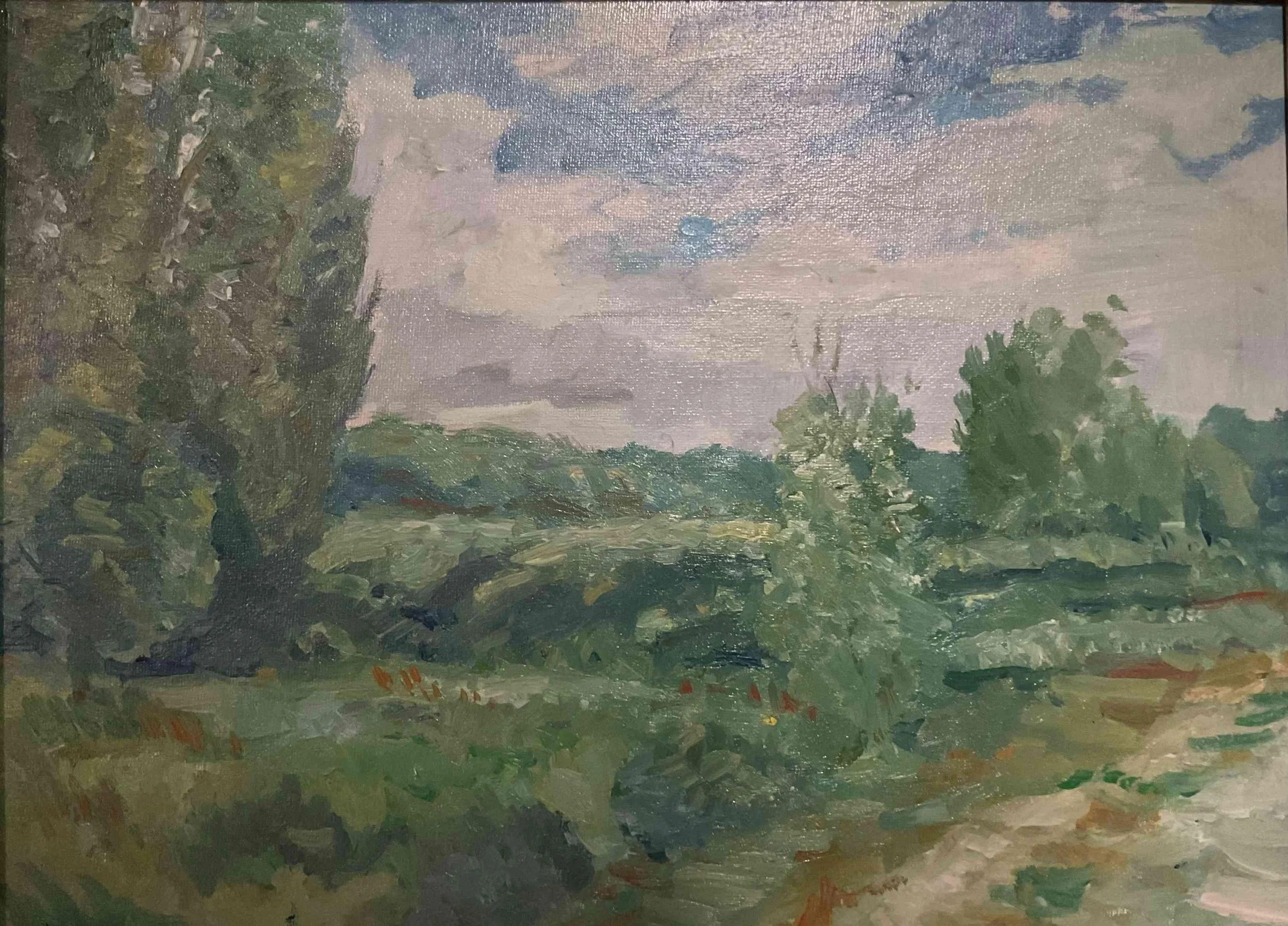 Tom Daniels. Clouds in a Field. Oil. $500.00.