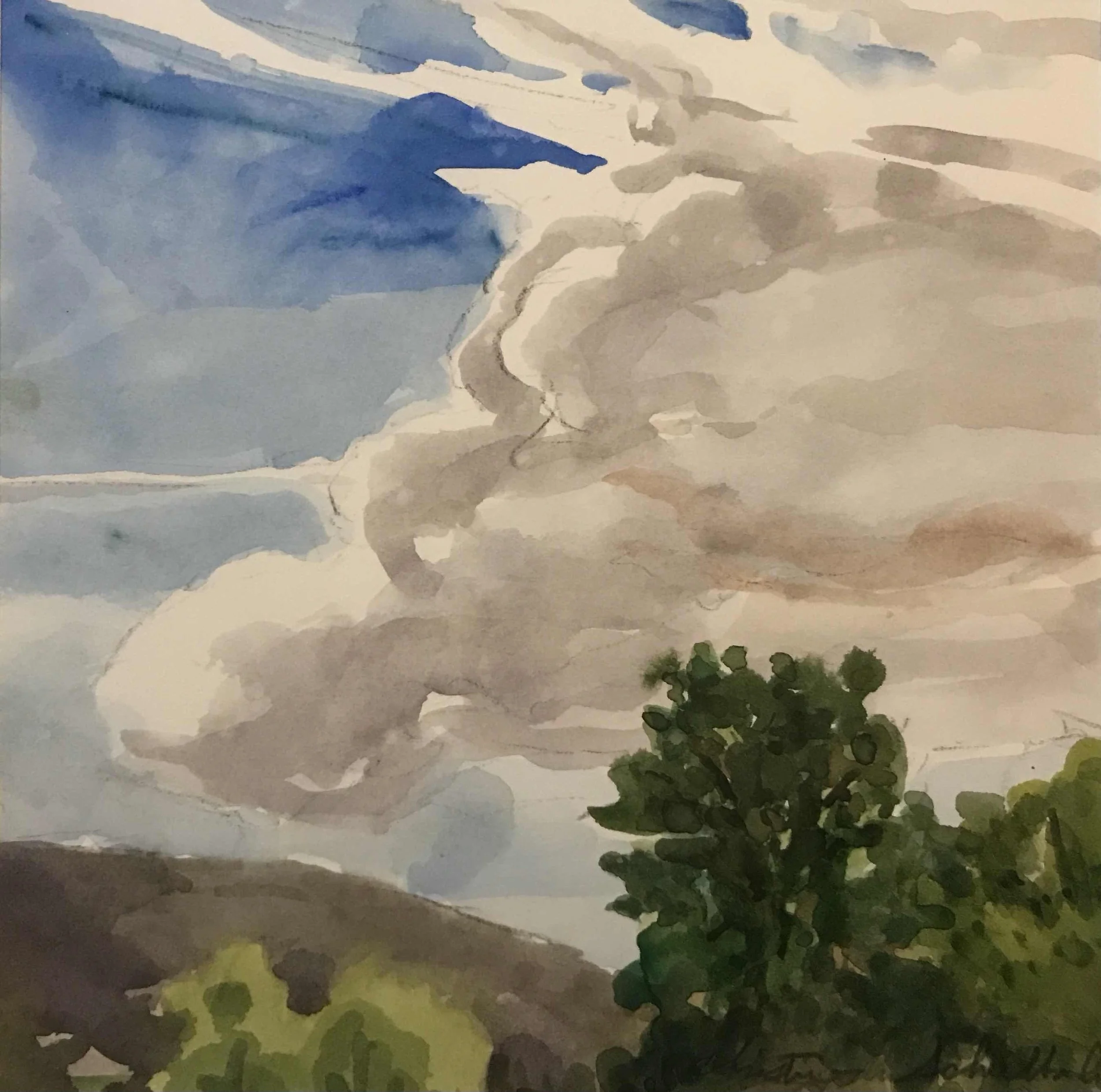 Summer Storm by Christine Schulbach. Watercolor. $200.00