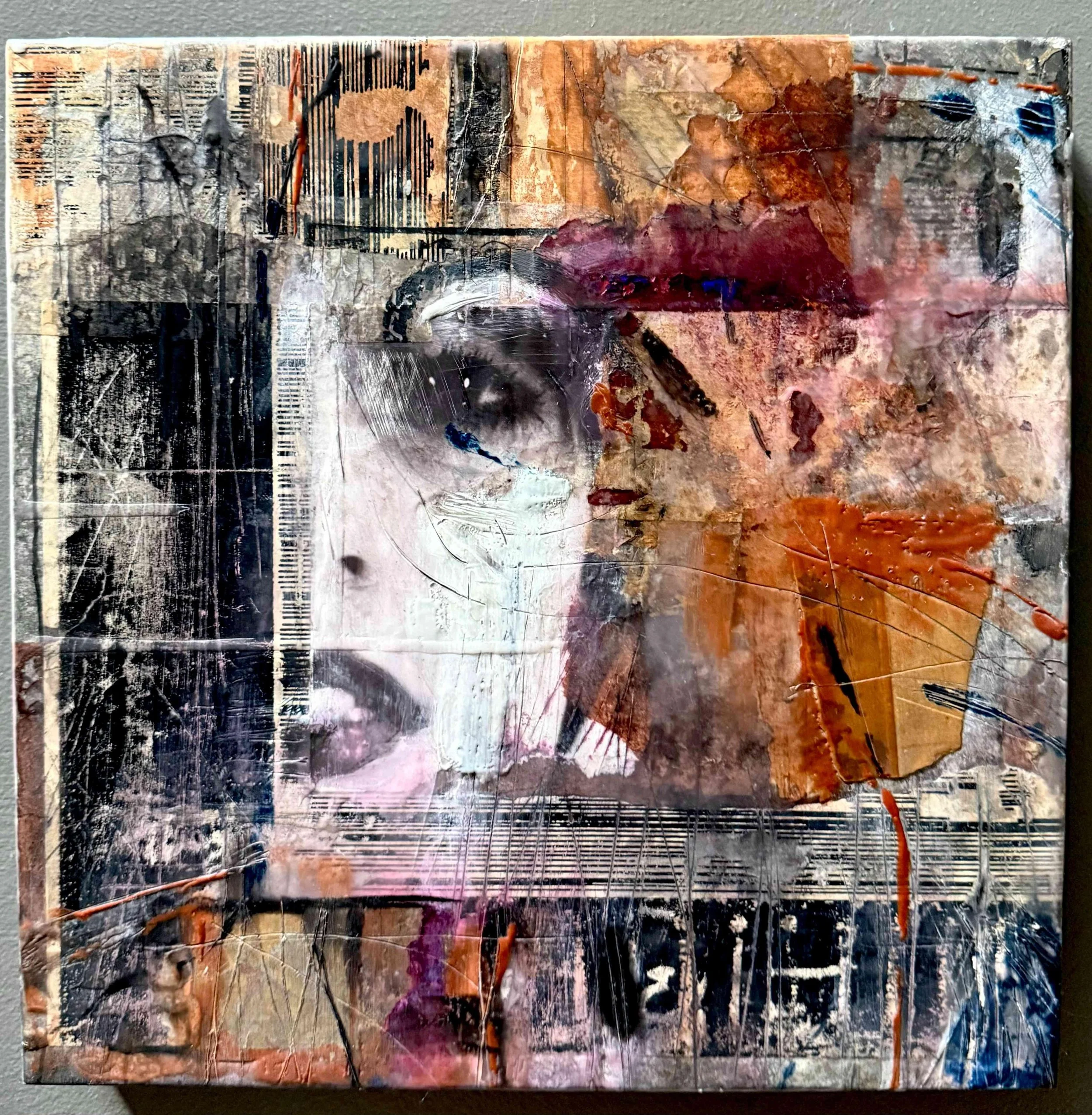 The Mysteries of Athena: Love Among the Ruins by Janet McIntyre. Encaustic. $875.00.