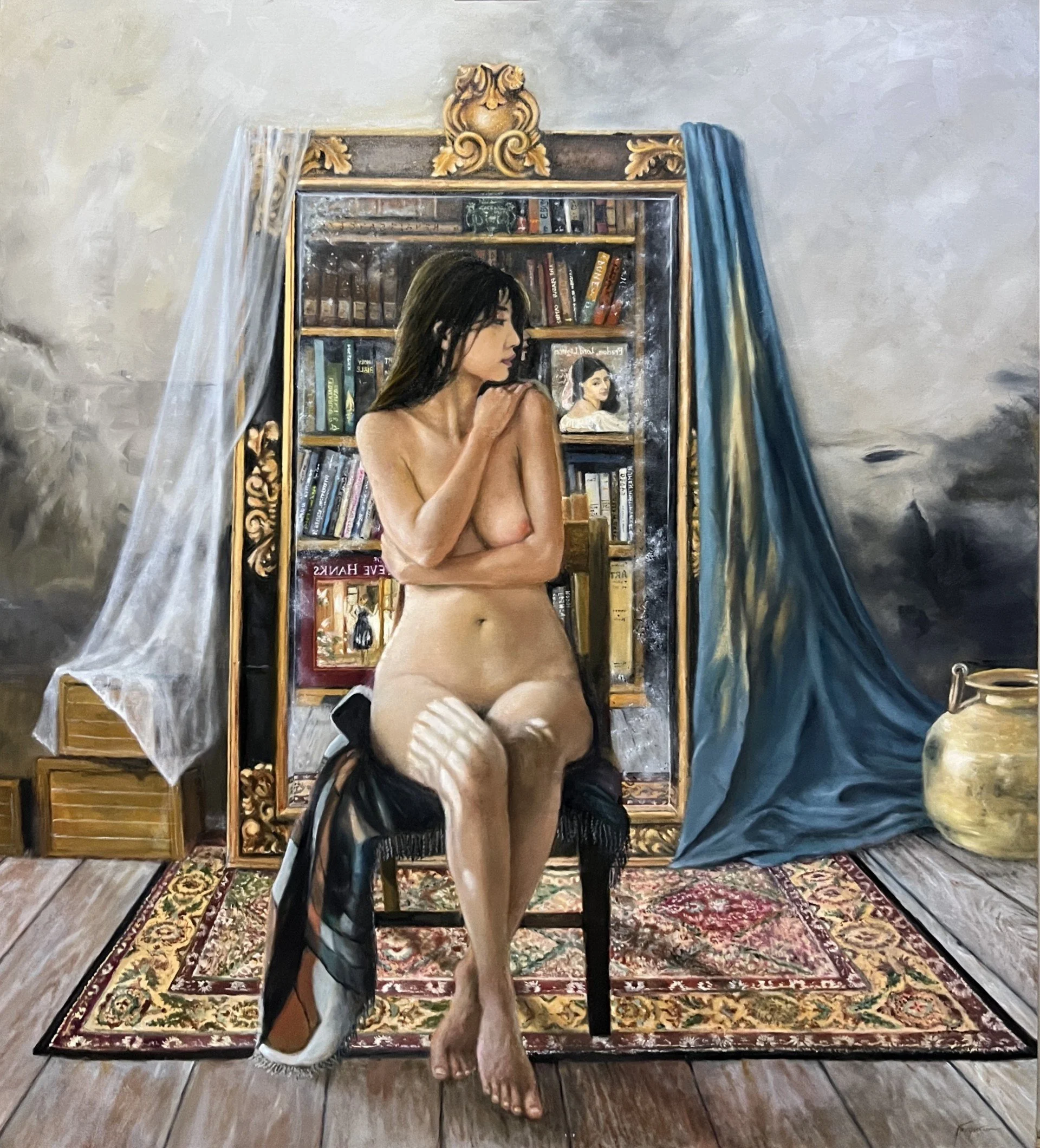 Still Life with Figure. Oil on canvas. Richard Ferguson. $25,000.