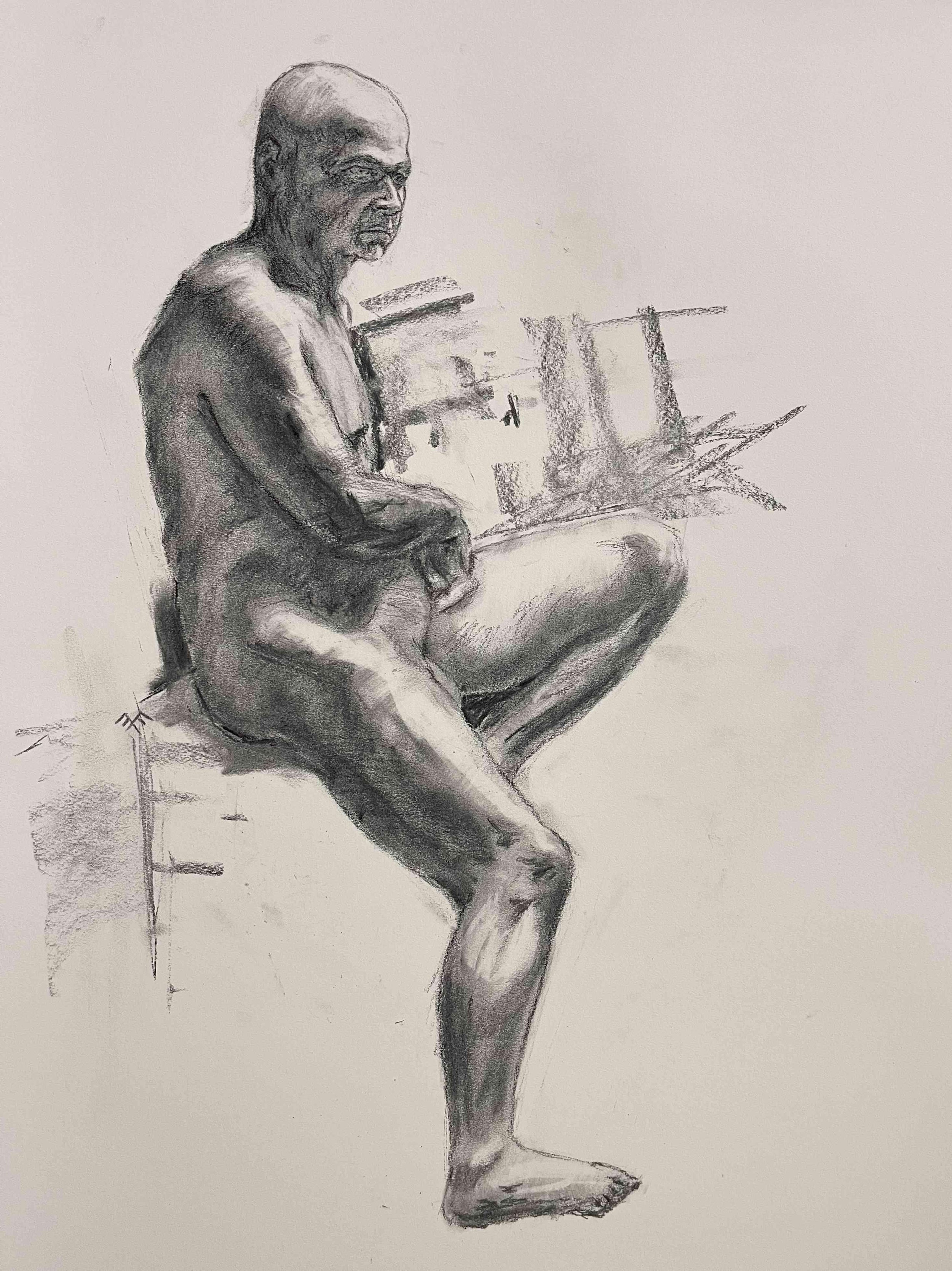 Rick by Eve Eggleston. Charcoal. $333.