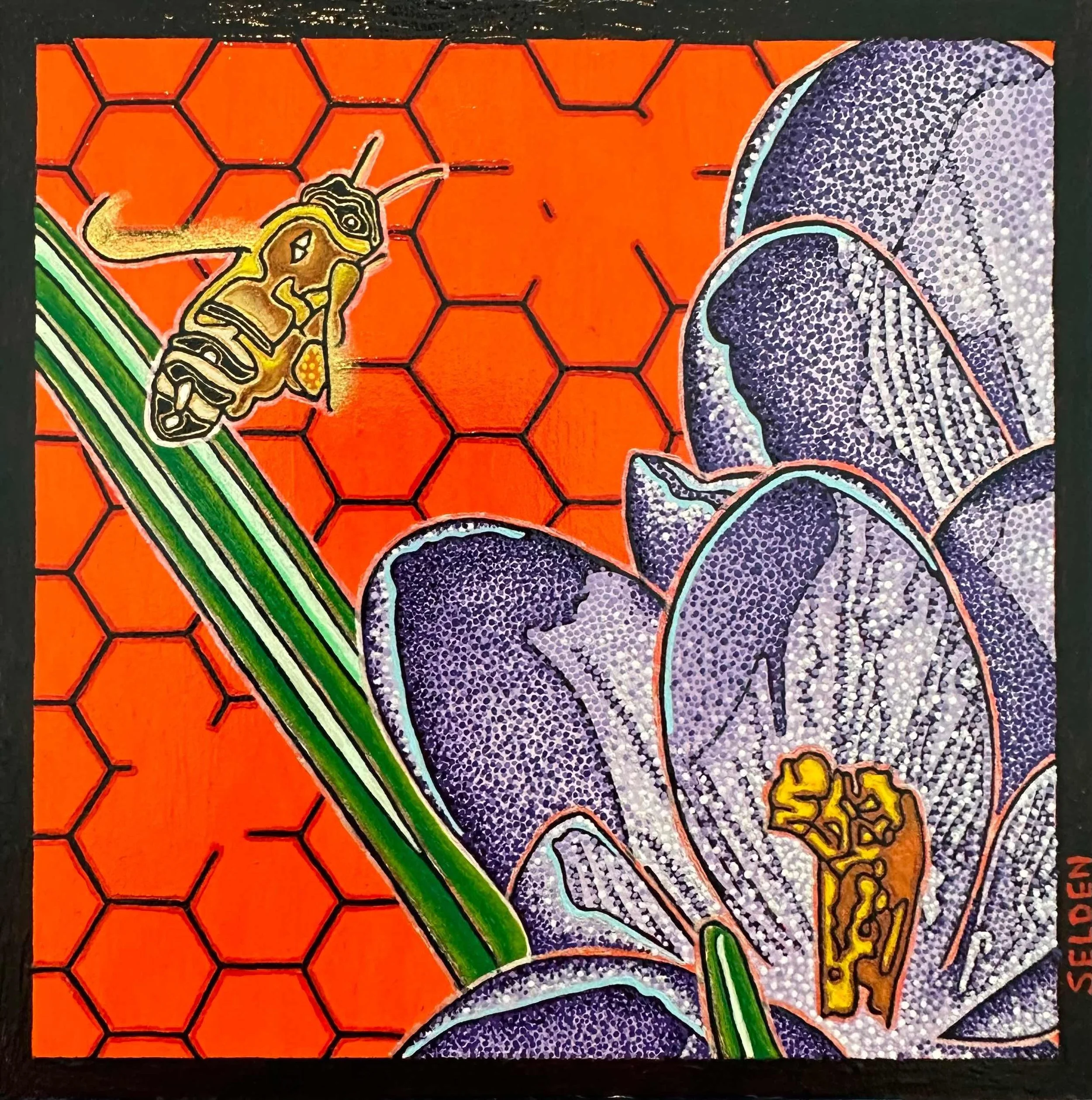 Arriving by Laurie Selden. Acrylic. $250.00