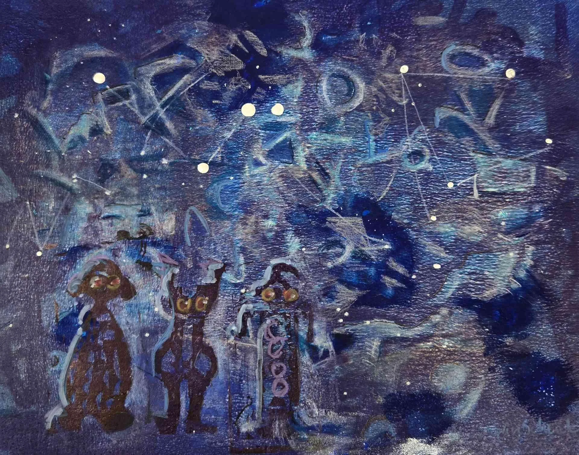 Constellation Conversation by Susan Schenk. Acrylic. $125.00