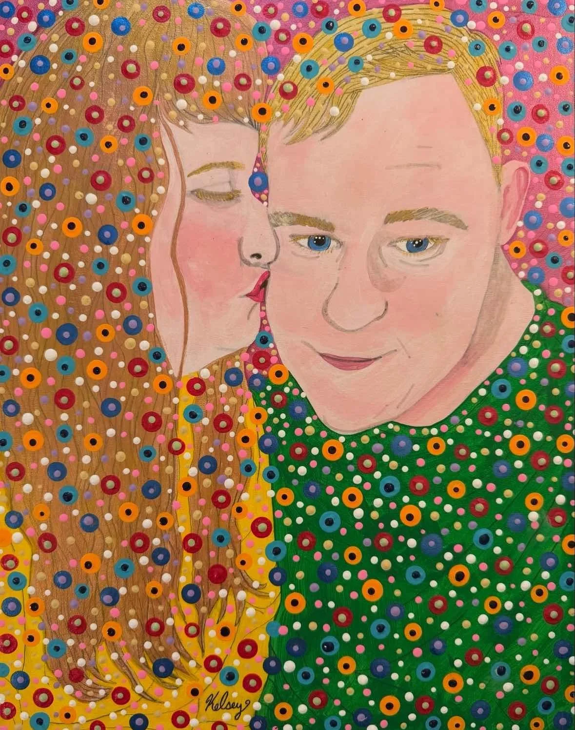 The Smooch by Kelsey Horine. Acrylic. NFS.