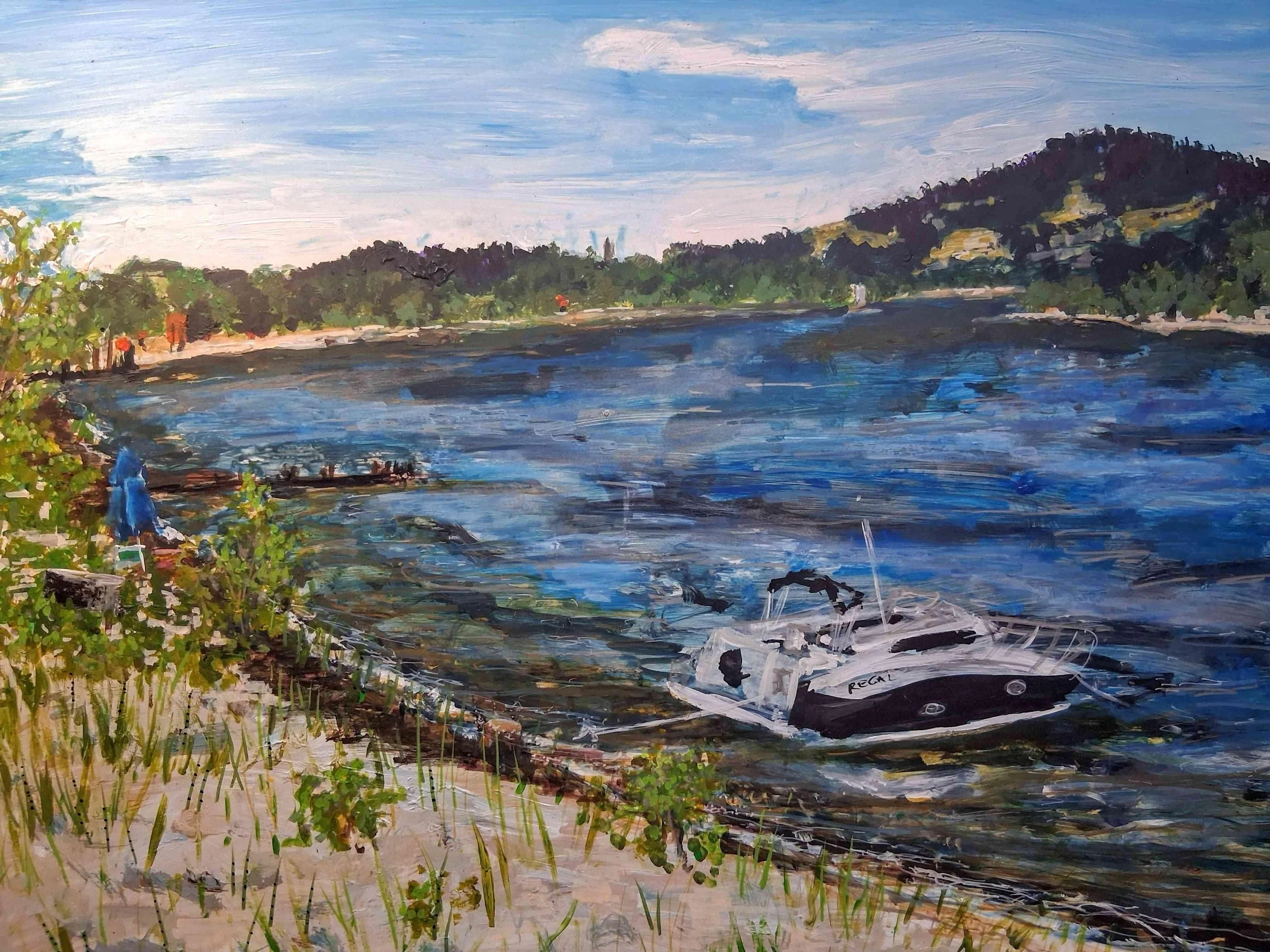 Shea Anderson. Collin's Beach View. Acrylic. $200.00.