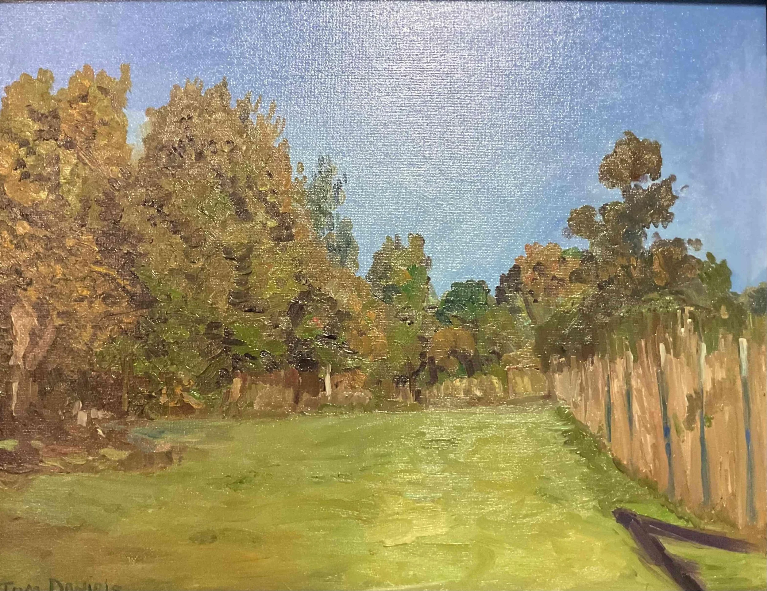 Tom Daniels. Trees in a Field. Oil. $500.00.