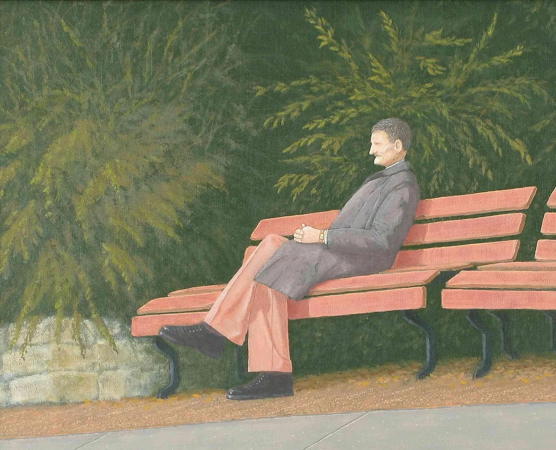 Afternoon in the Park by Stephen Kekule. Acrylic. $600.