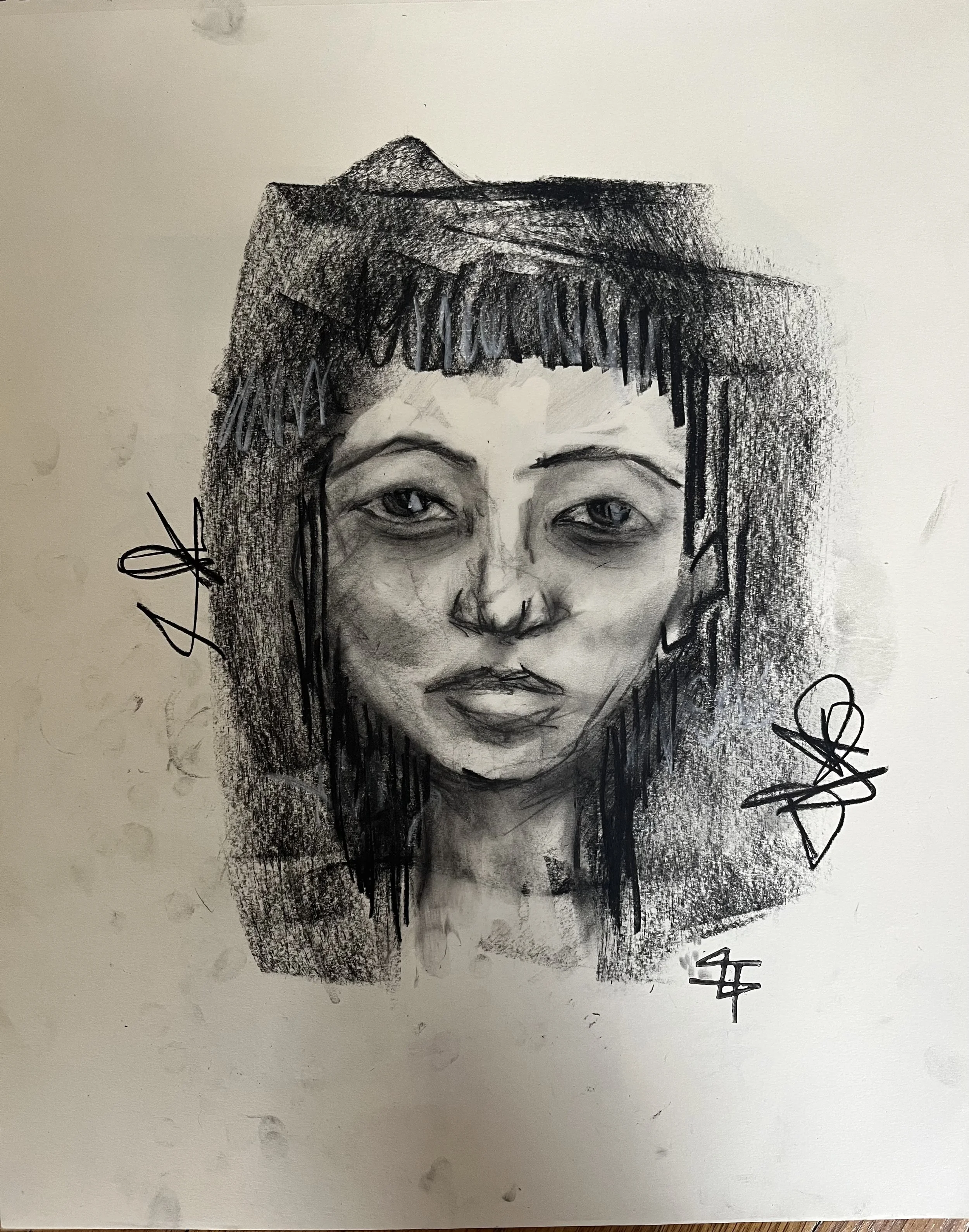 I Can't Feel my Fingers by Teylah Lawson. Charcoal. $350.