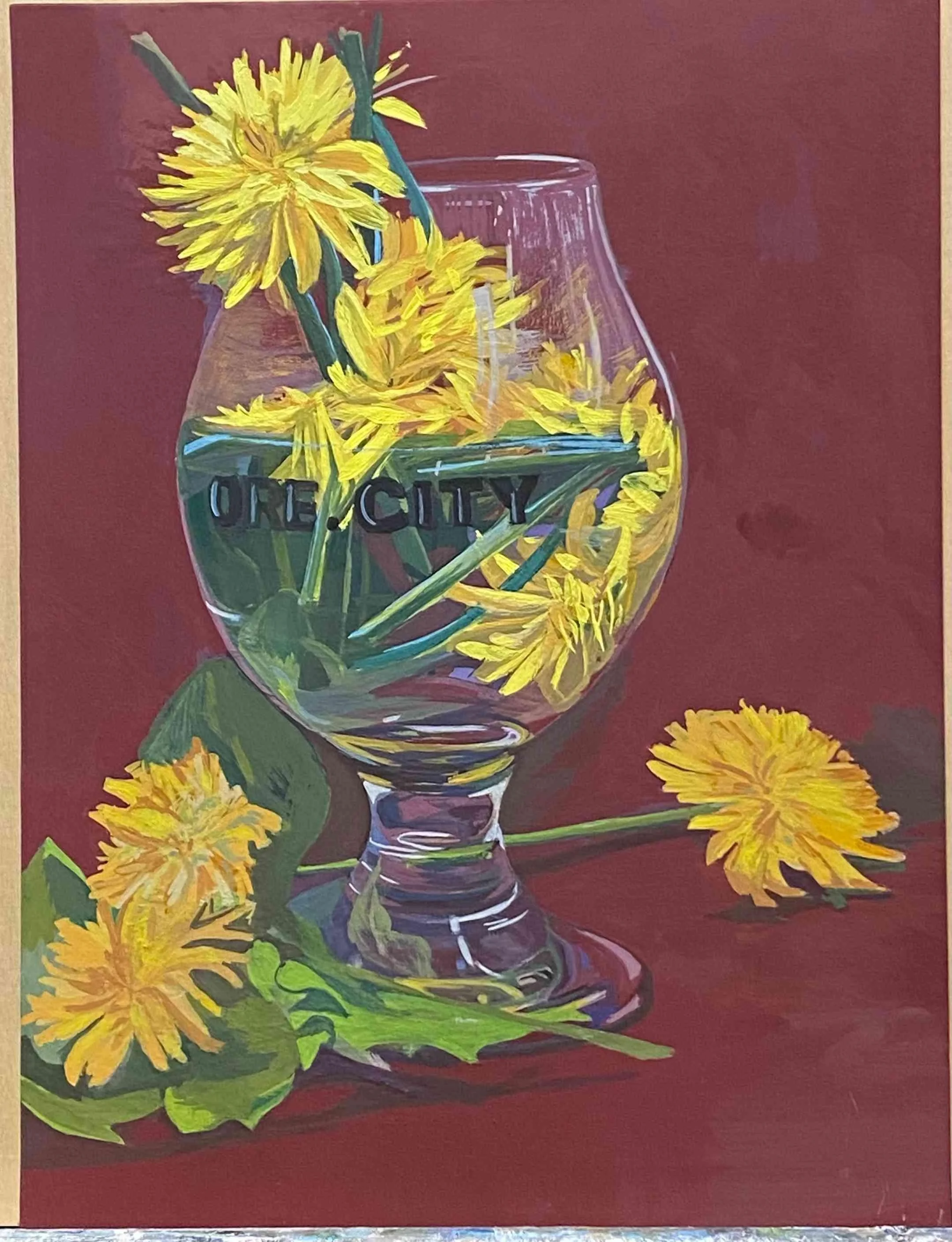 Dandelion Wine by Mary Phillips. Gouache. $450.00