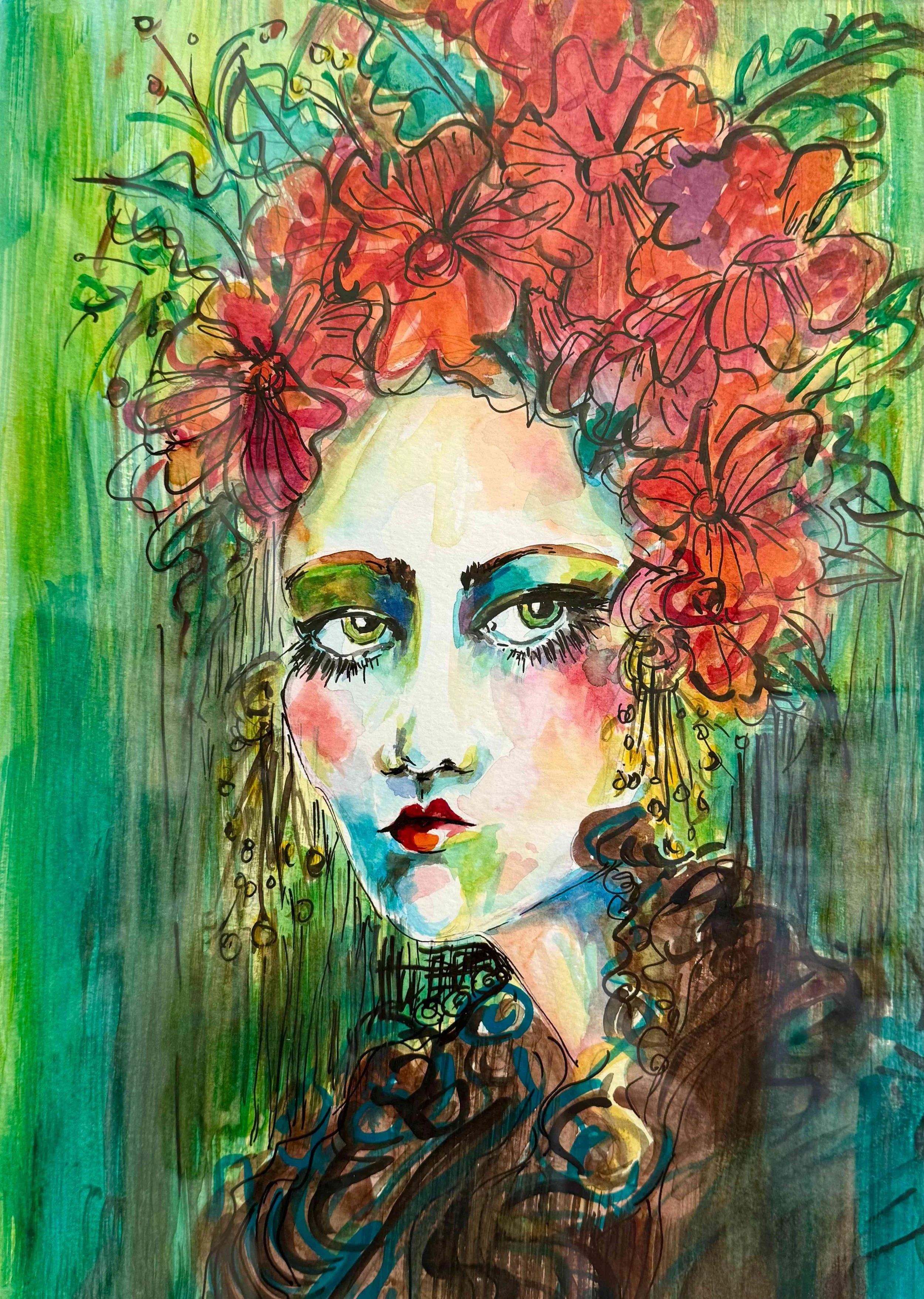 Looking for Frida by Janet McIntyre. Mixed Media. $500.00