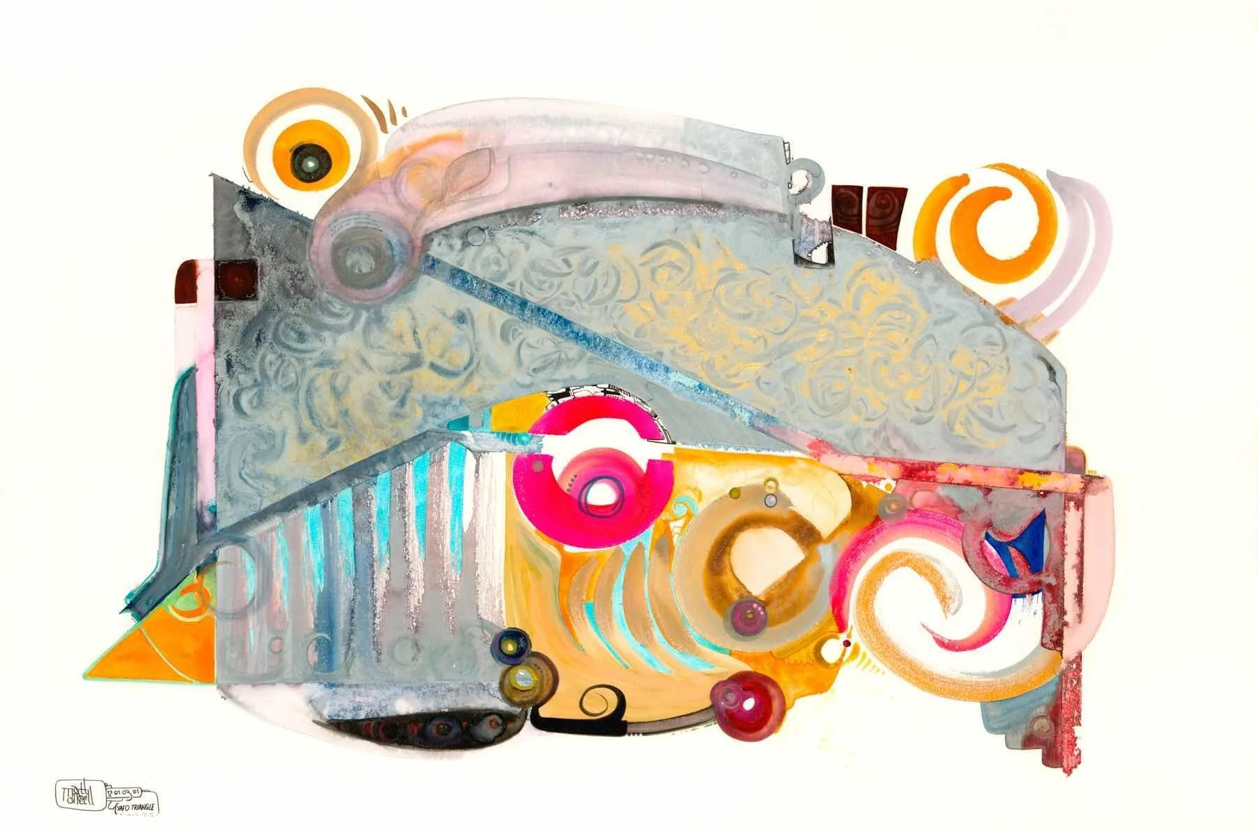 Yafo Triangle by Matt O'Neill. Gouache. $1,000.00