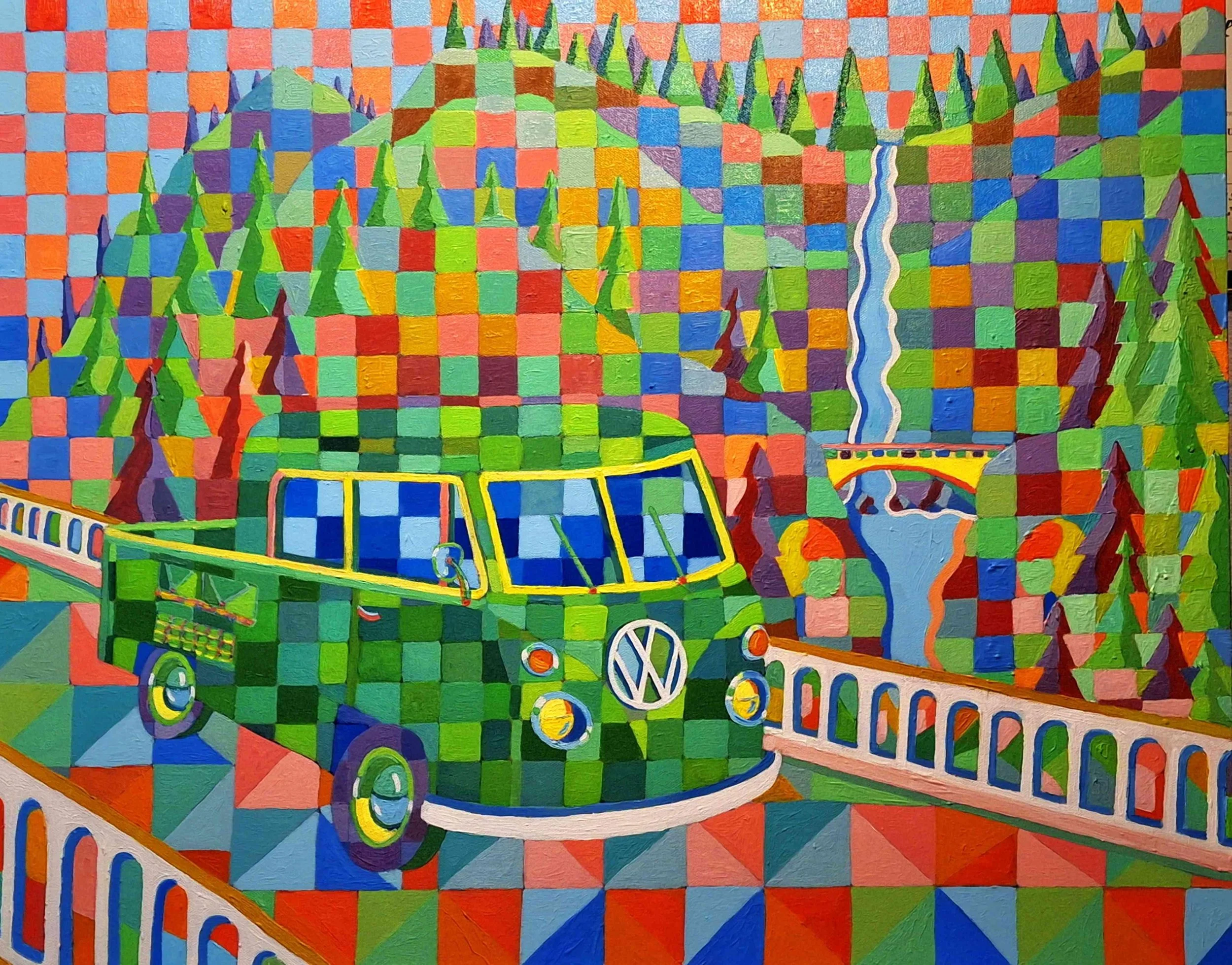 VW Truck by Paul Lockhart. Acrylic. $600.00