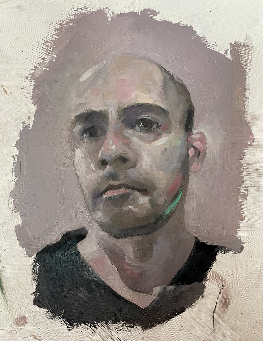 Self Portrait by Giuseppe Lipari. Oil. $600.