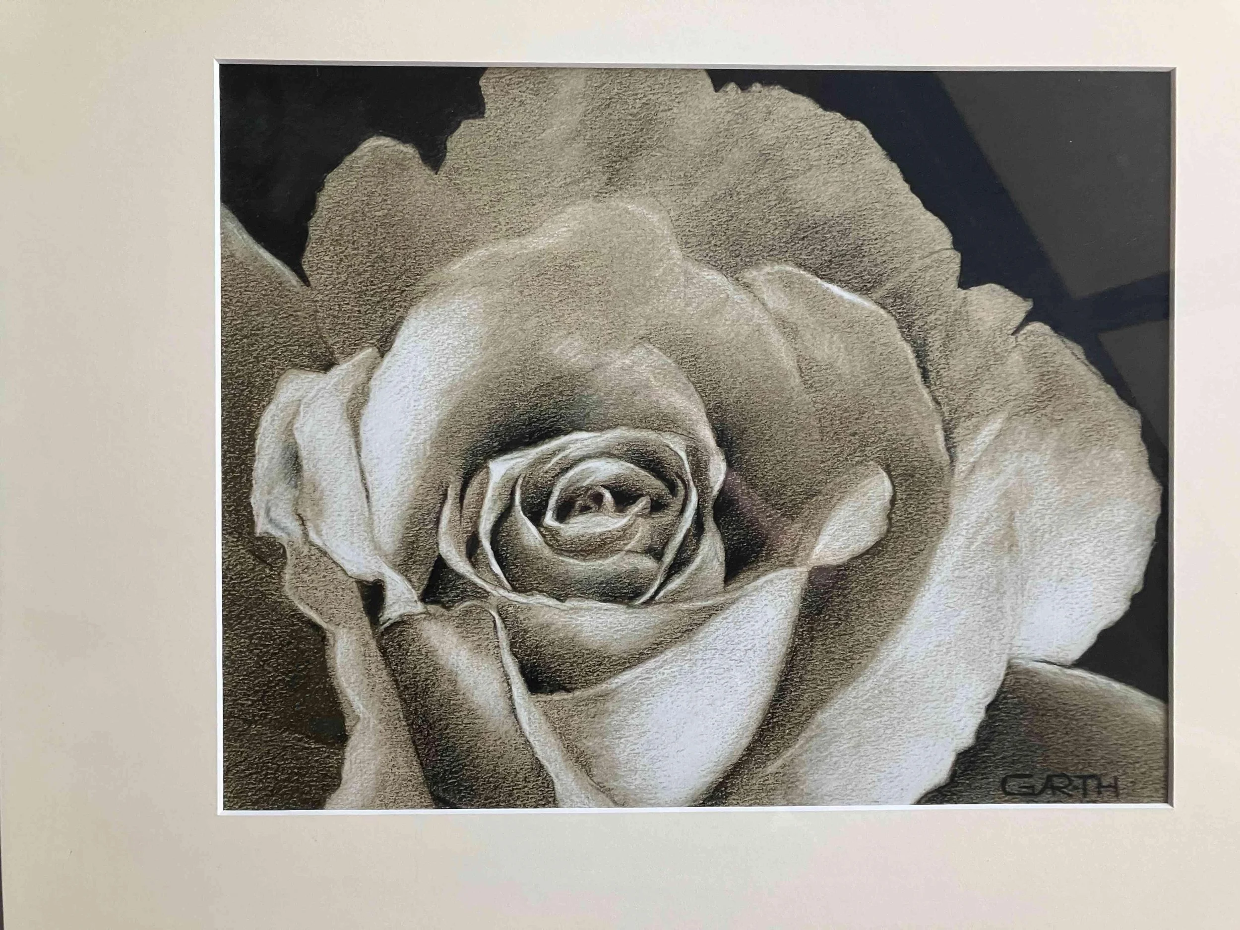 Midnight Rose by Gary Tharler. Colored Pencil. $450. 