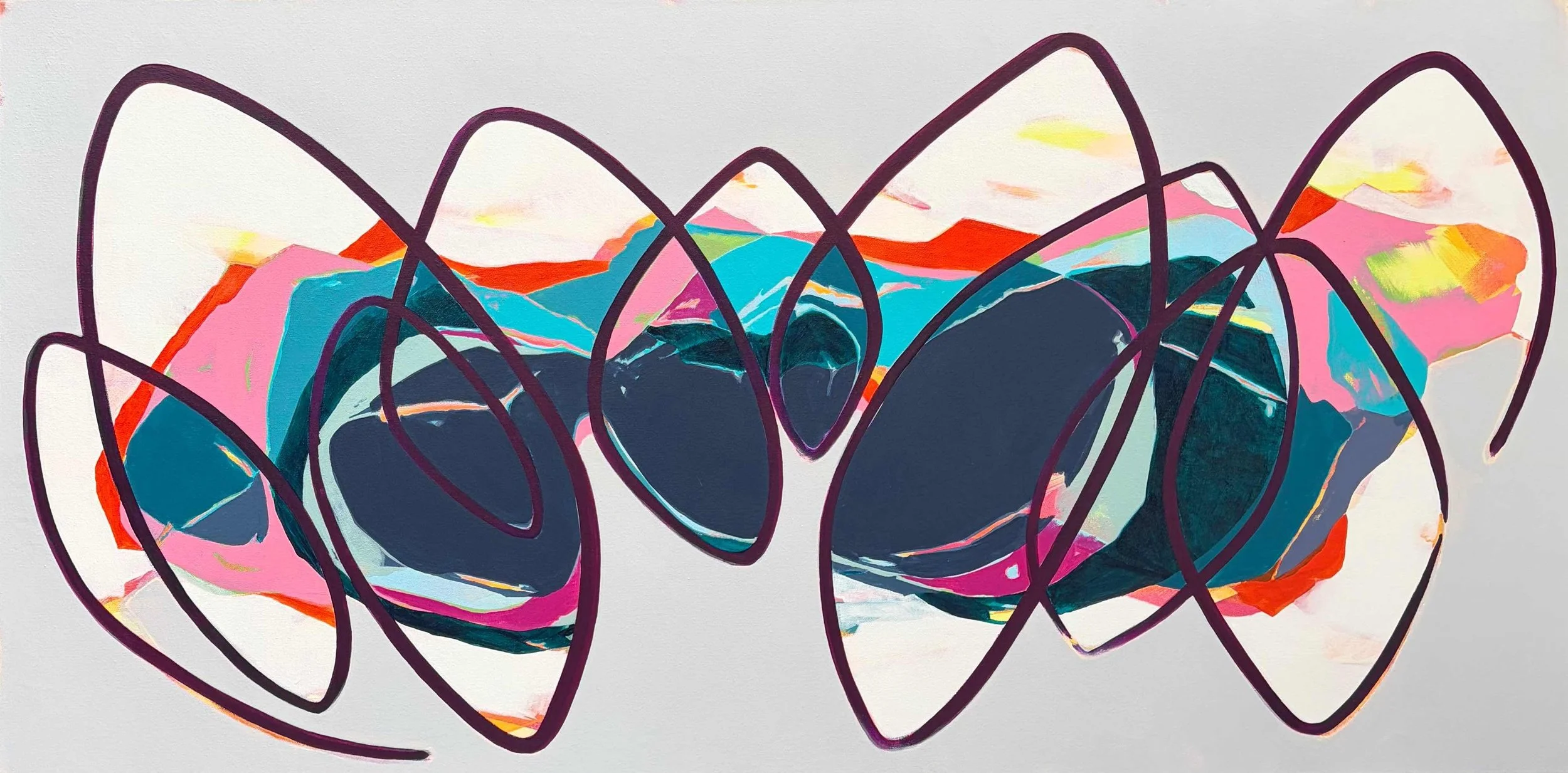 Through Squiggles, Confetti by Erik Luebkert. Acrylic. $600.00