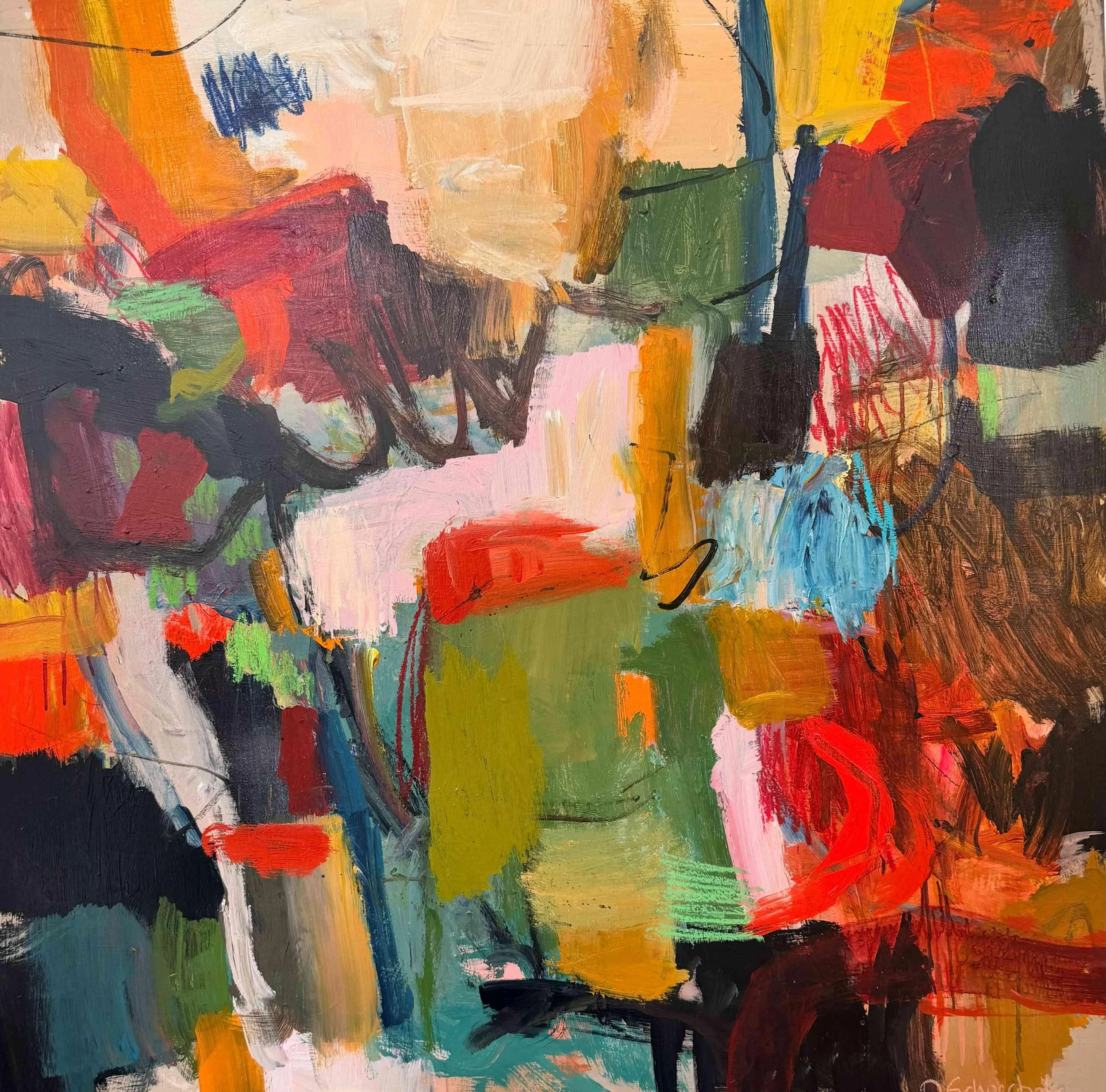 2nd Place. Searching by Deanna Schuerbeke. Acrylic. $2,800.00.