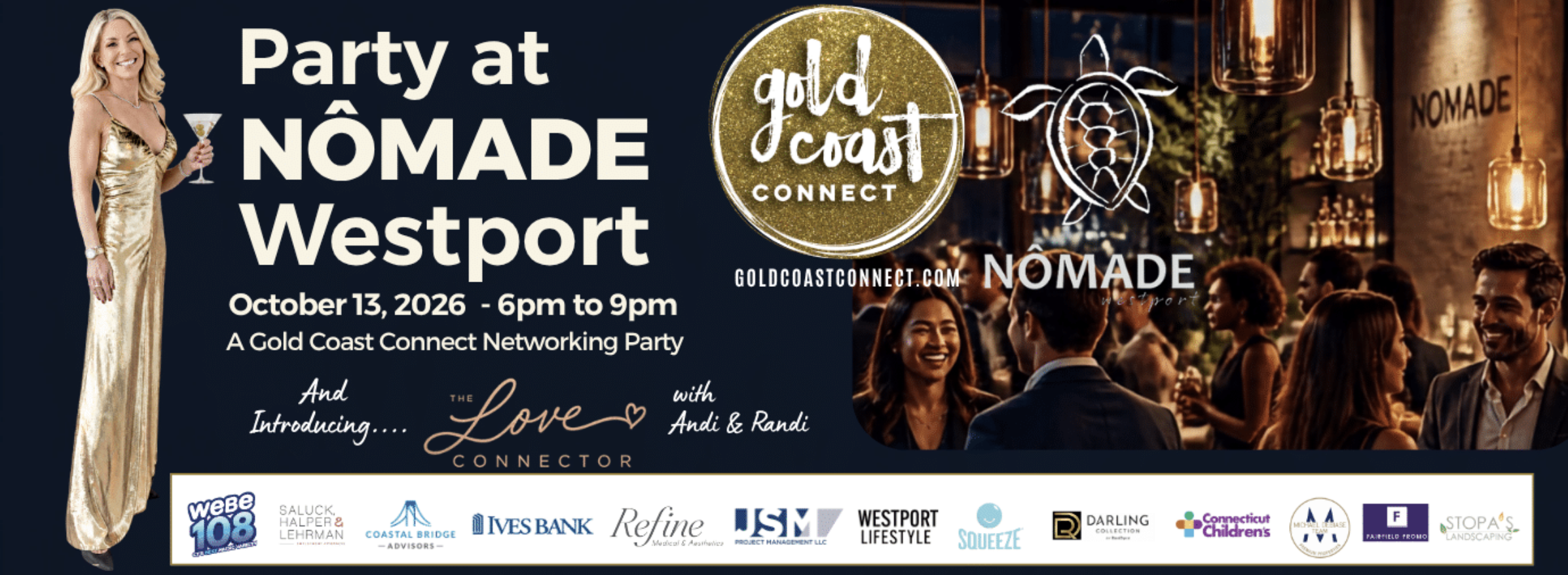 Party at NÔMADE Westport for Networking the Gold Coast Connect Way on October 13, 2026