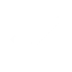 Black pixelated checkmark or tick mark on a white background.