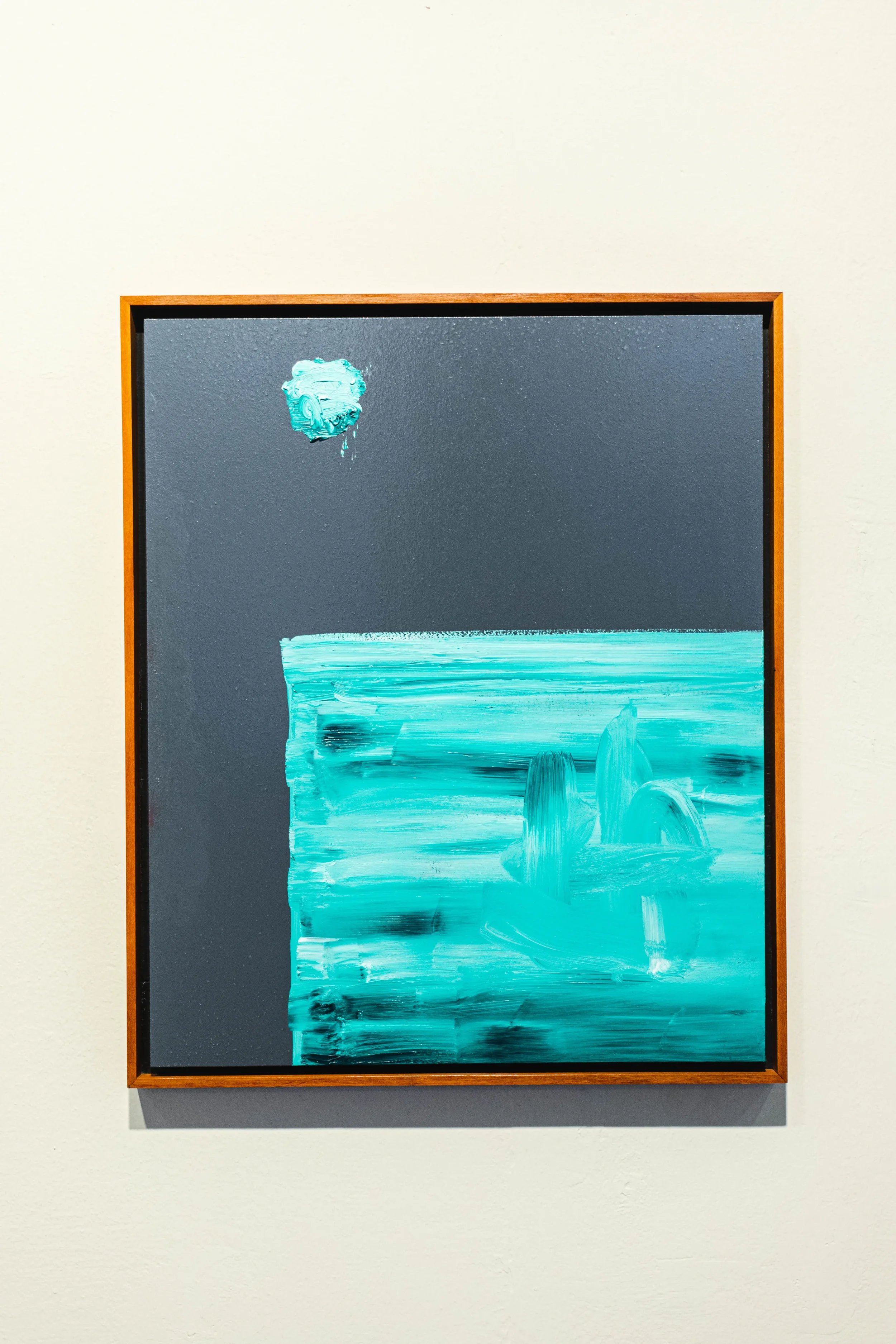 Medium Grey Green Green 1, 2020-21, oil on board, 50.5 x 40 cm