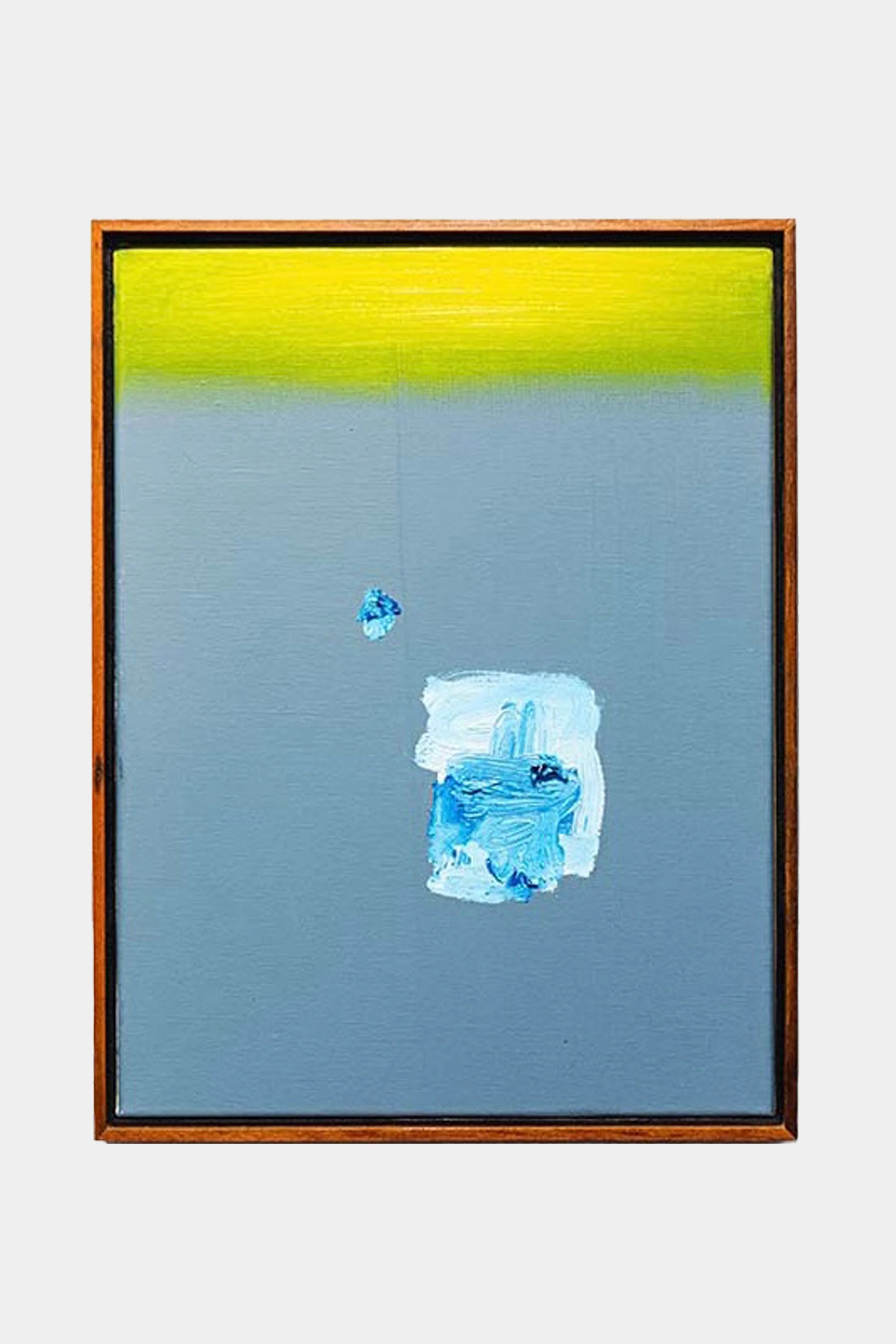 Medium Grey Blue Blue, 2021, oil on board, 50.5 x 35 cm