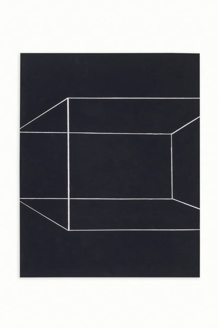 F5 IV-12, 2023, oil, bleach and mixed media on denim, 51.5 x 41 cm