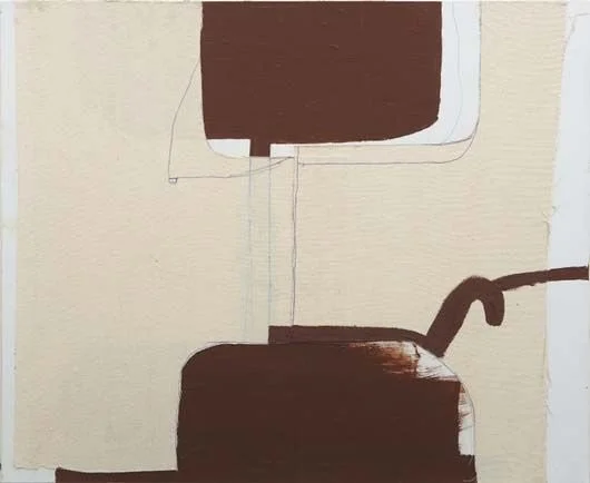 Untitled, 2006, enamel, ink and canvas collage on masonite laid on luan, 61 x 74.3 cm | 24 x 29 1/4 in.