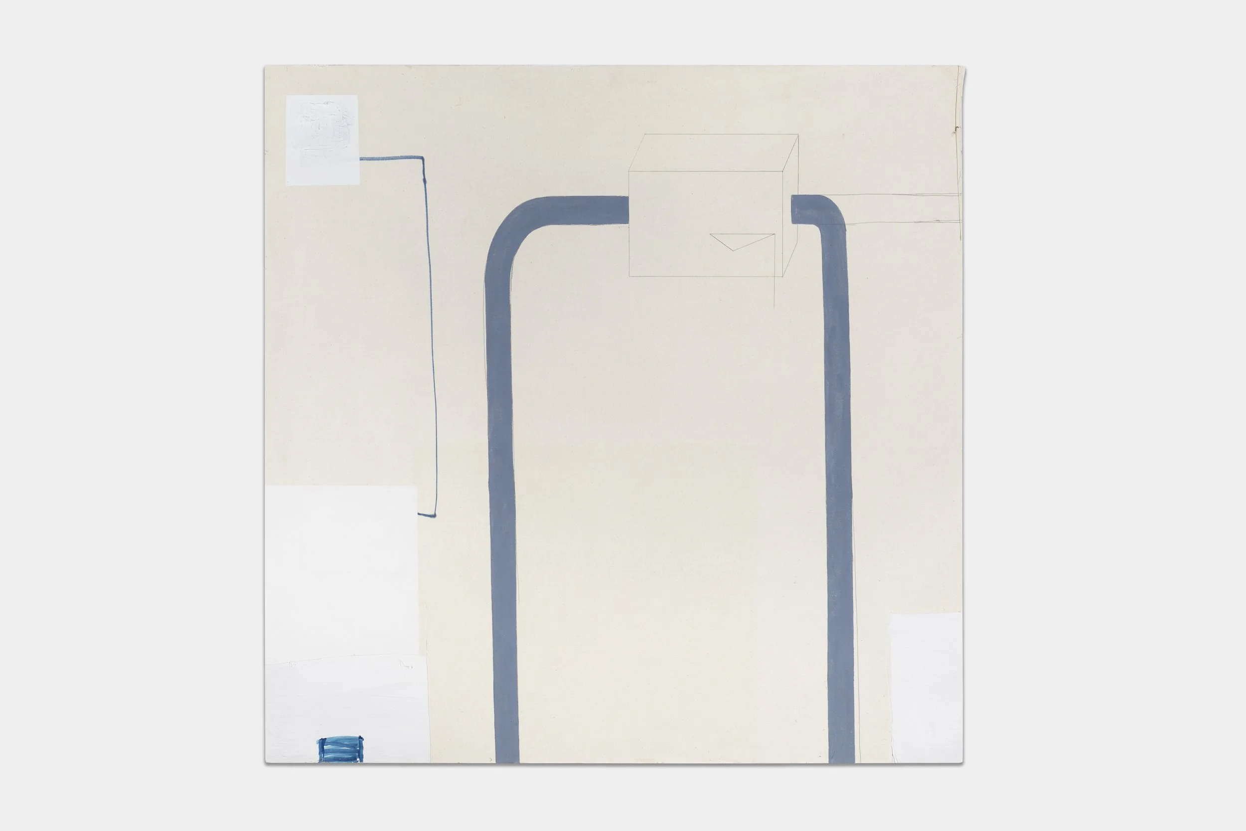 2021, Oil, pencil and canvas on board, 123.5 x 123.5 cm