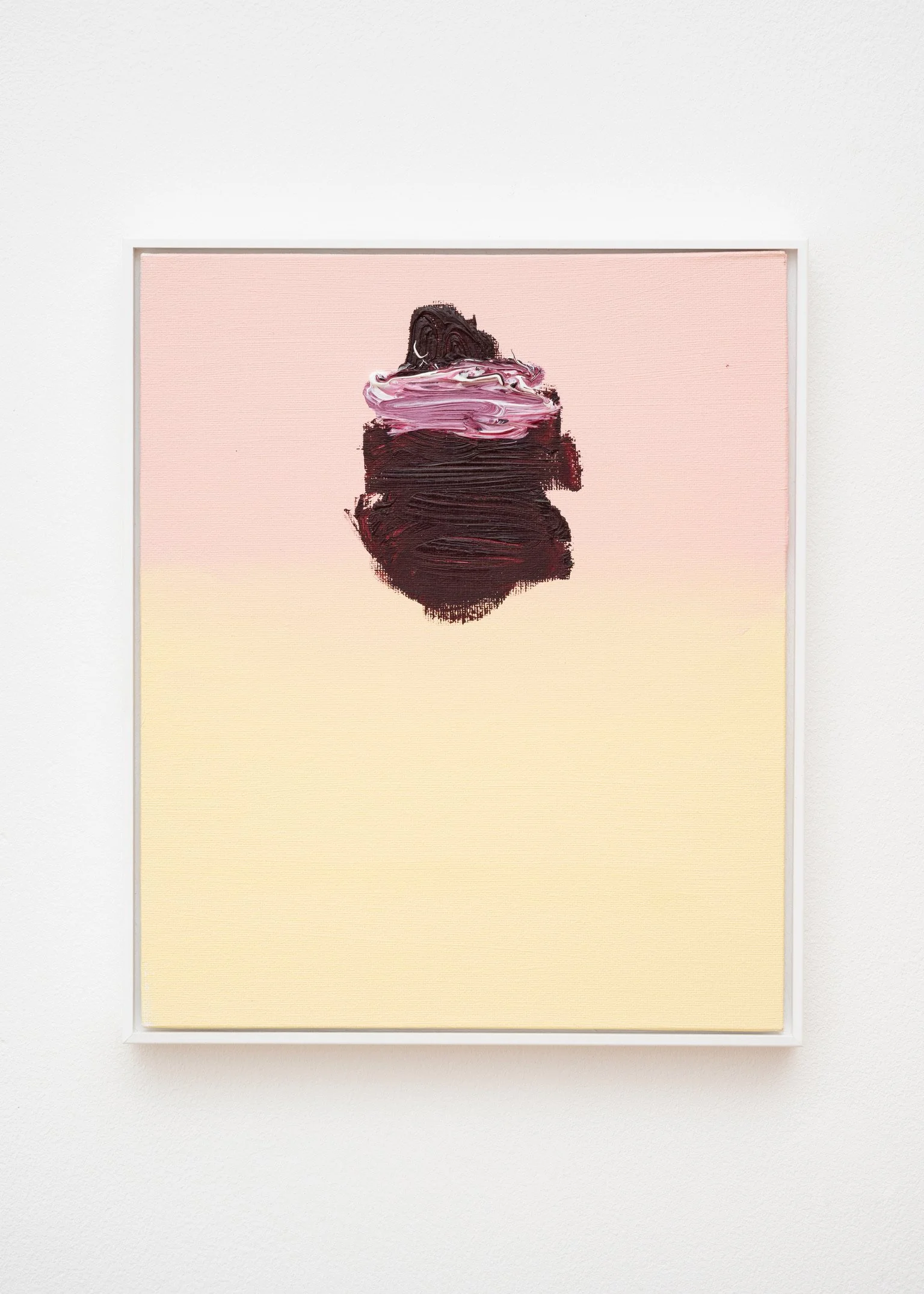 Floating Maroon 1 (Lamonts Lament) , 2022, oil on board, 32 x 27 cm 