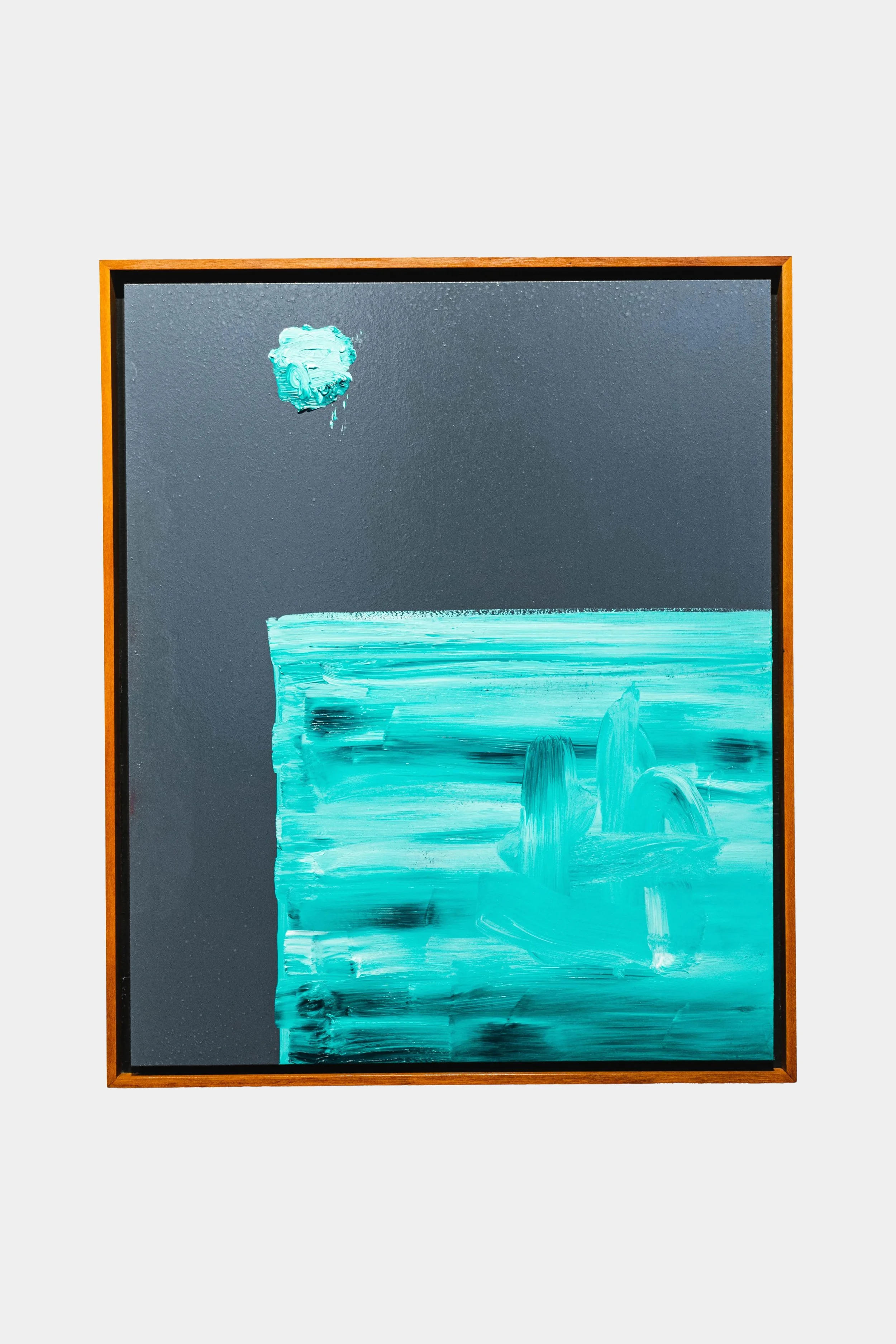 Medium Grey Green Green 1, 2020-21, oil on board, 50.5 x 40 cm