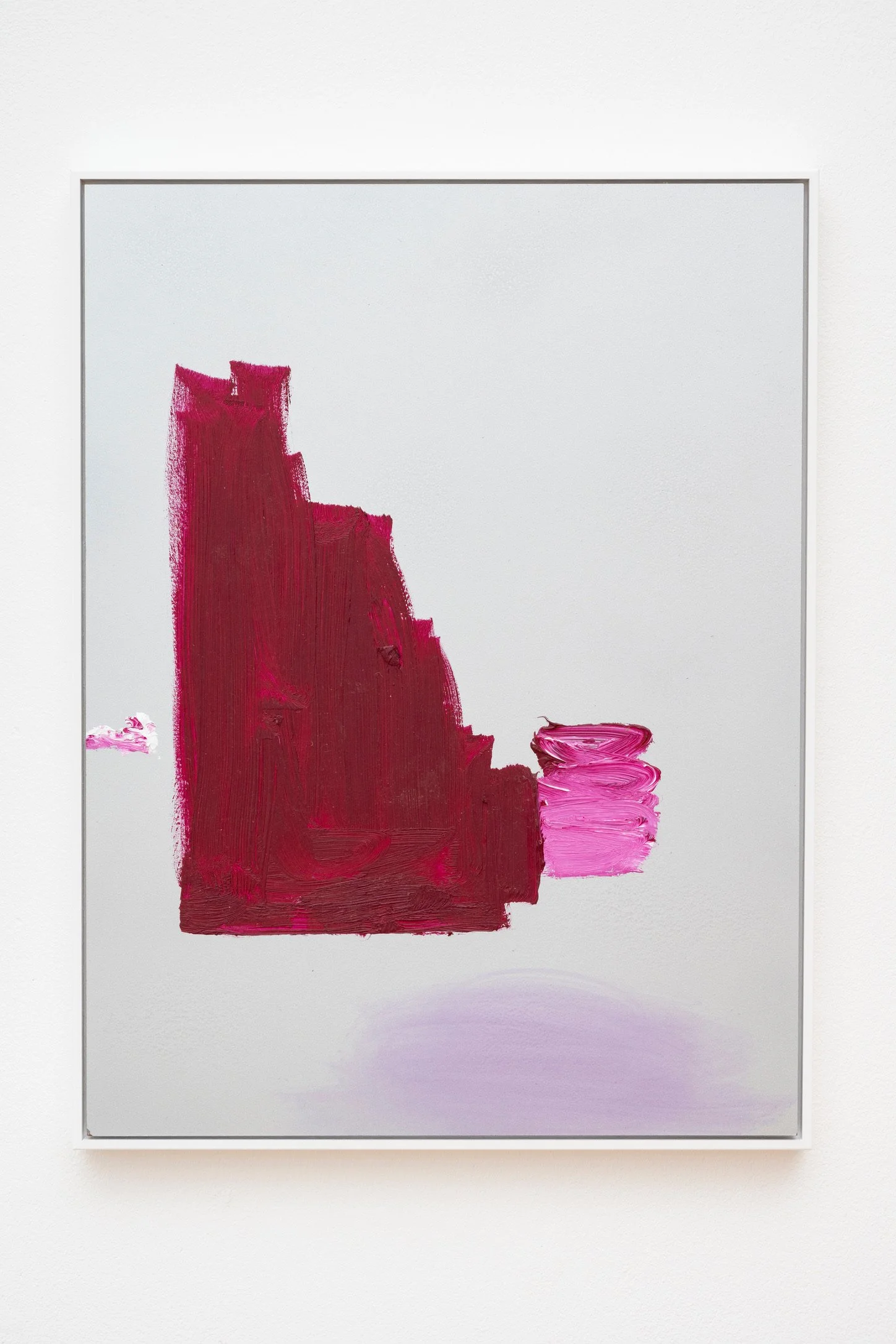 Maroon Silver 1 (The World is Against You), 2021, oil and enamel on board, 42 x 32 cm