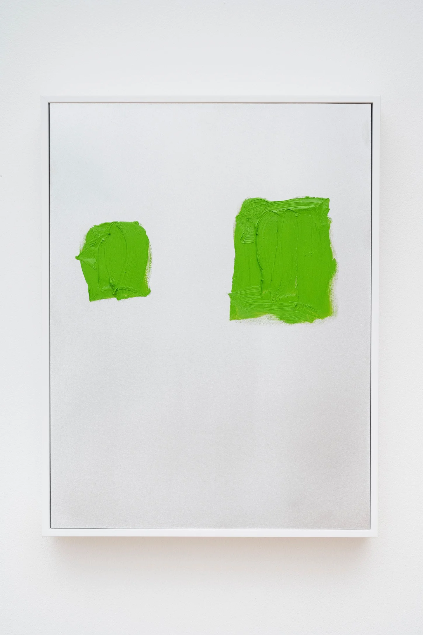Silver Green 2 (So Long to the Captain), 2022, oil on aluminium, 41.5 x 31.6 cm 