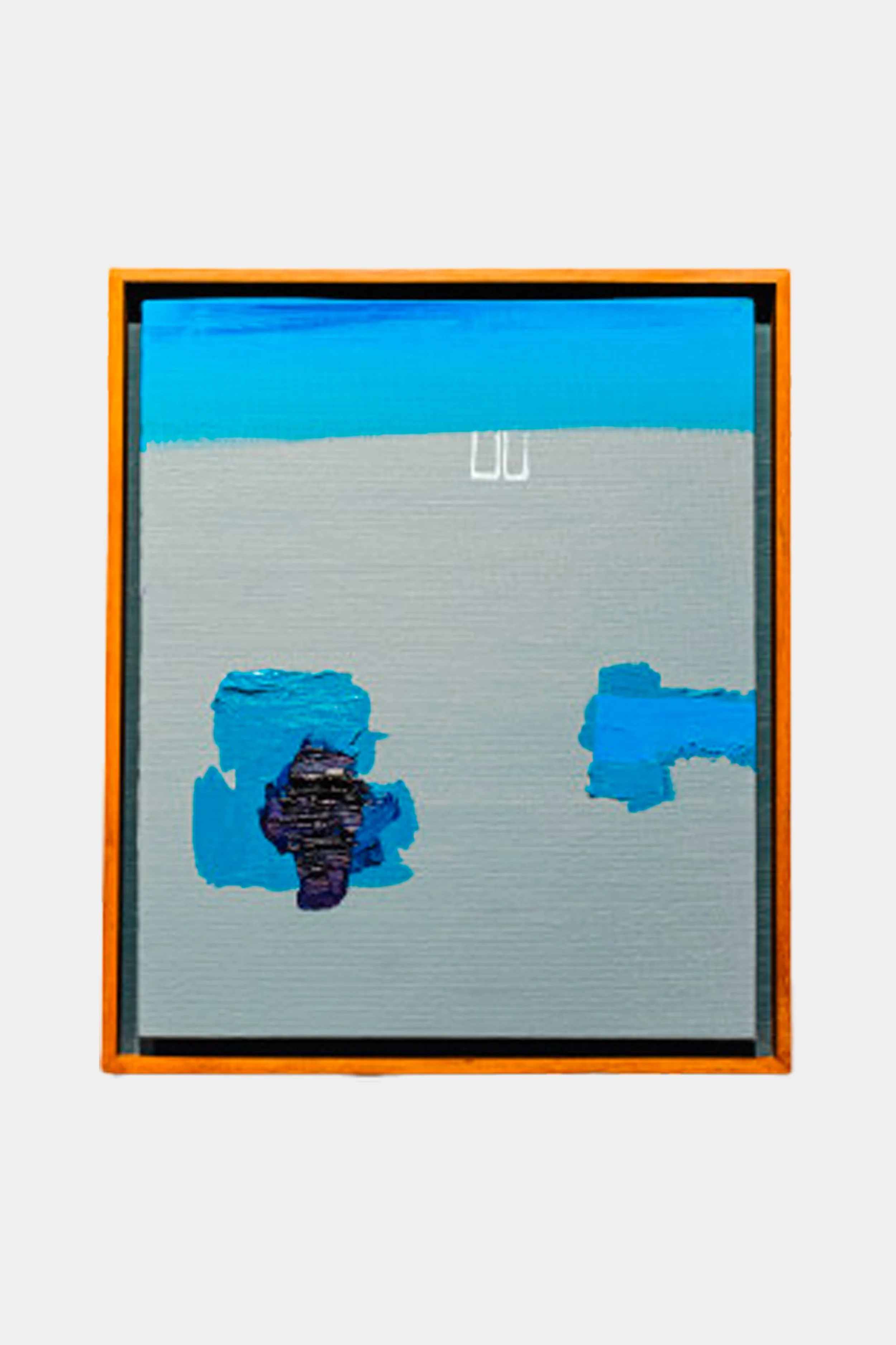 Small Grey Blue Blue 1, 2020-2021, oil on board, 30.5 x 25 cm 