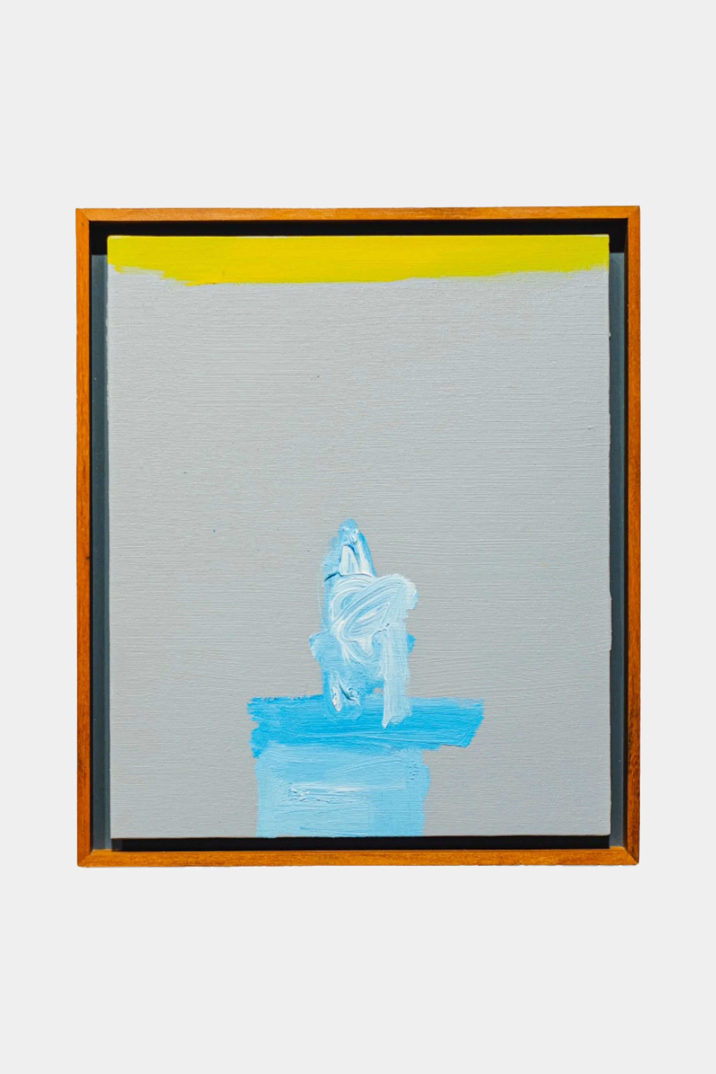 Small Grey Blue Blue 2, 2021, oil on board, 30.5 x 25 cm