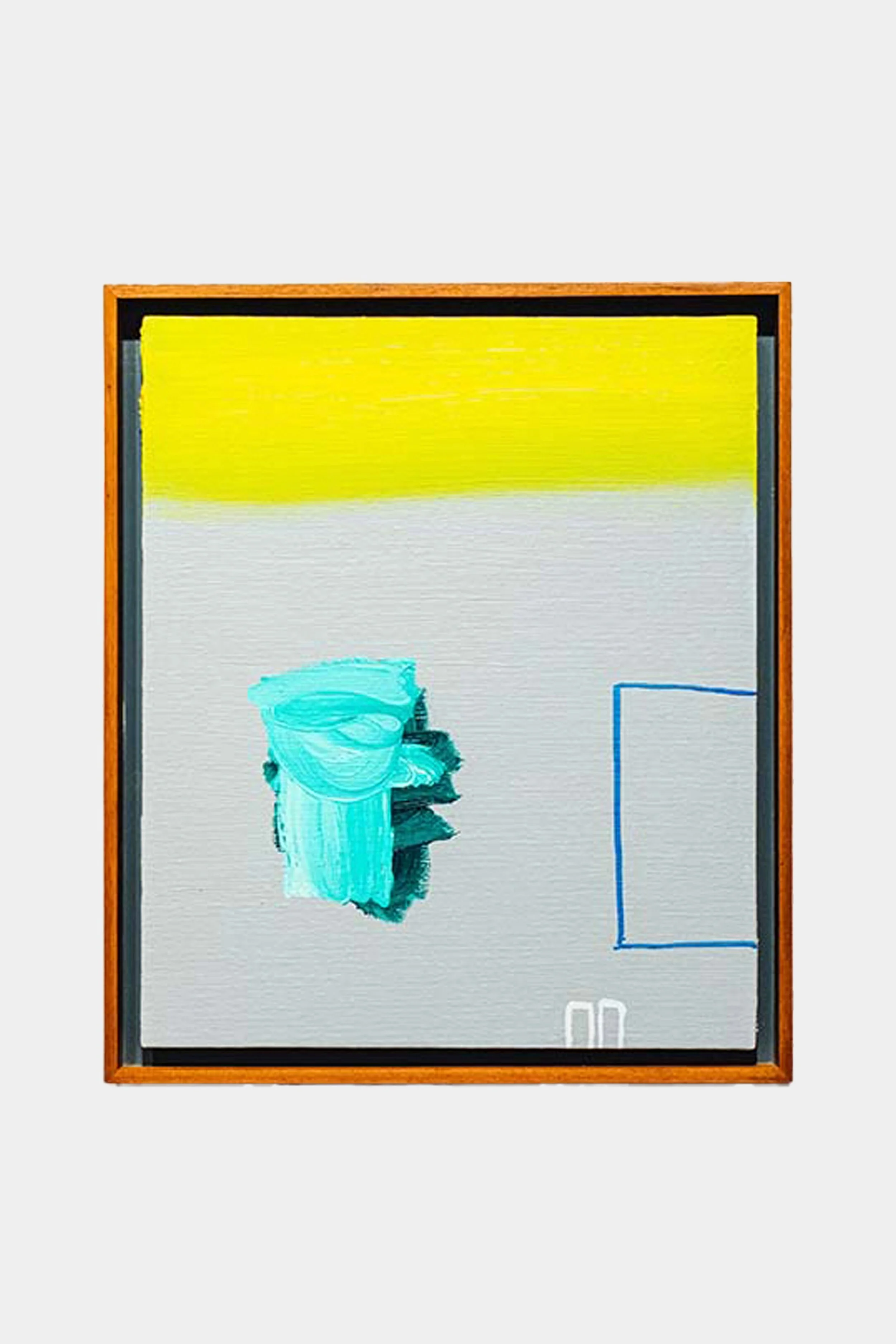 Small Grey Green Green, 2021, oil on board, 30.5 x 25 cm