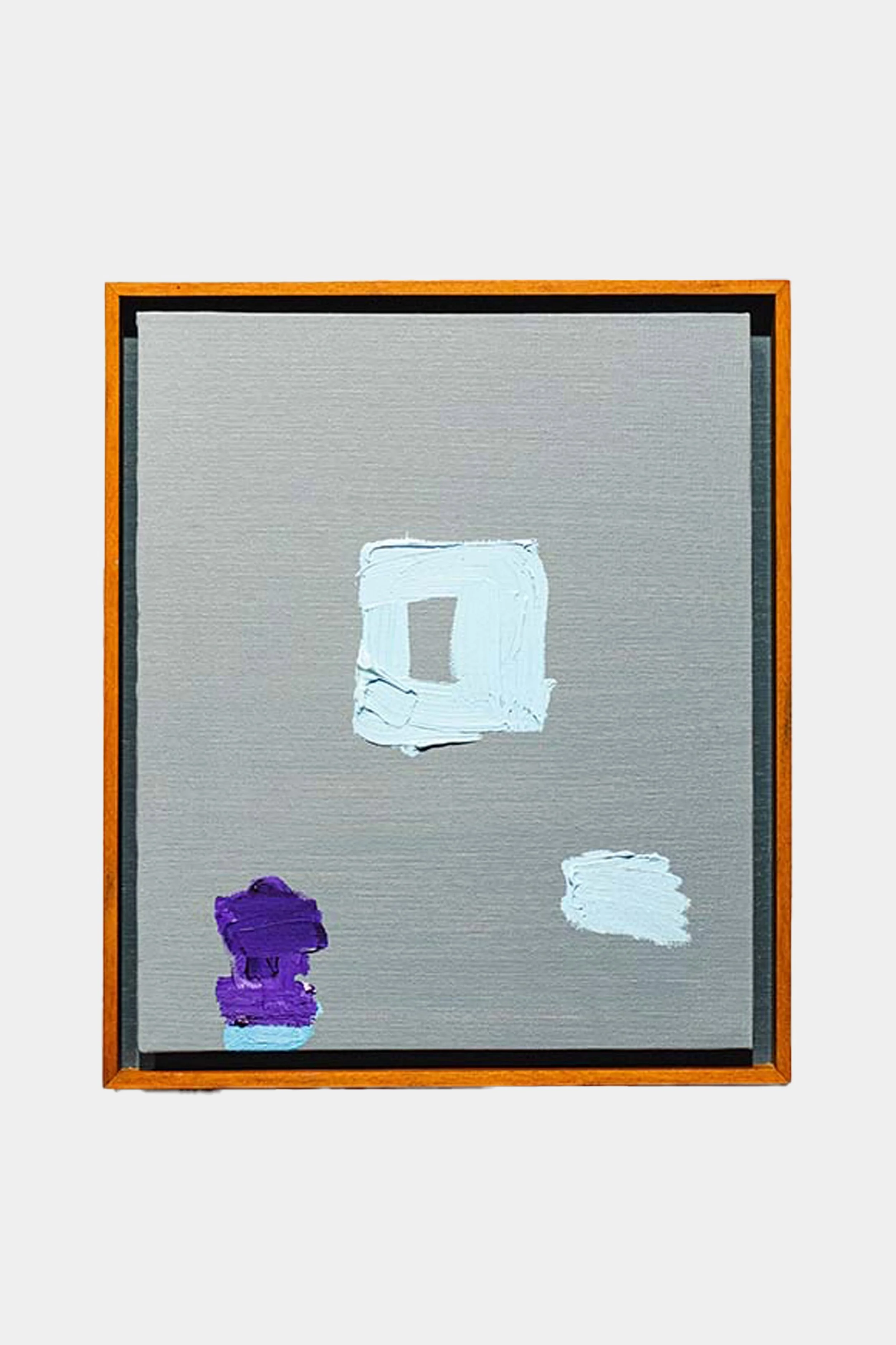 Small Grey Purple Blue 1, 2021, oil on board, 30.5 x 25 cm