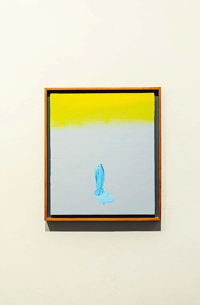 Small Grey Blue Blue 3, 2021, oil on board, 30.5 x 25 cm