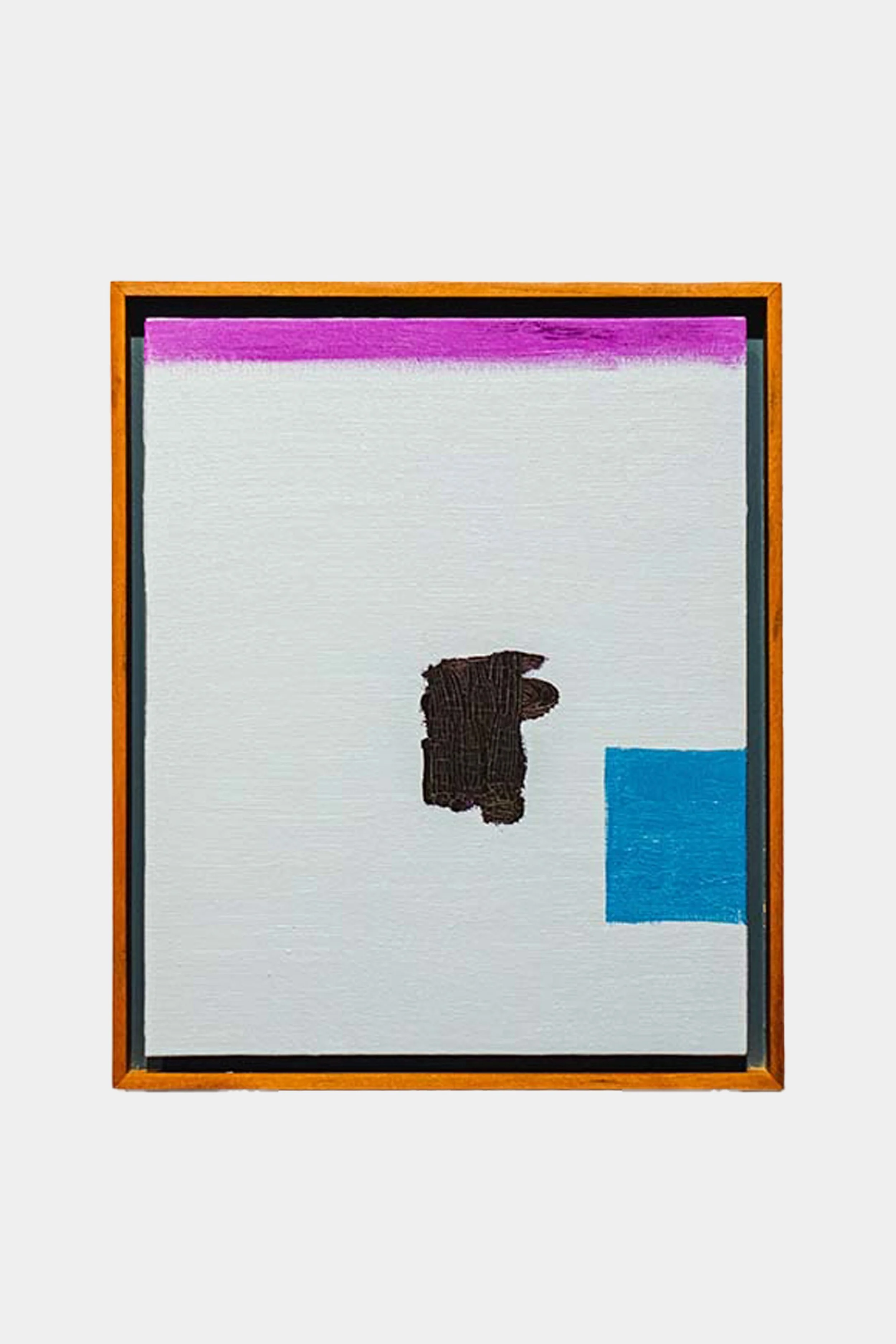 Small Grey Purple Teal, 2021, oil on board, 30.5 x 25 cm