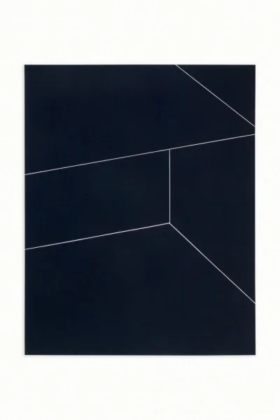 F5 IV-03, 2023, oil, bleach and mixed media on denim, 153 x 121.5 cm