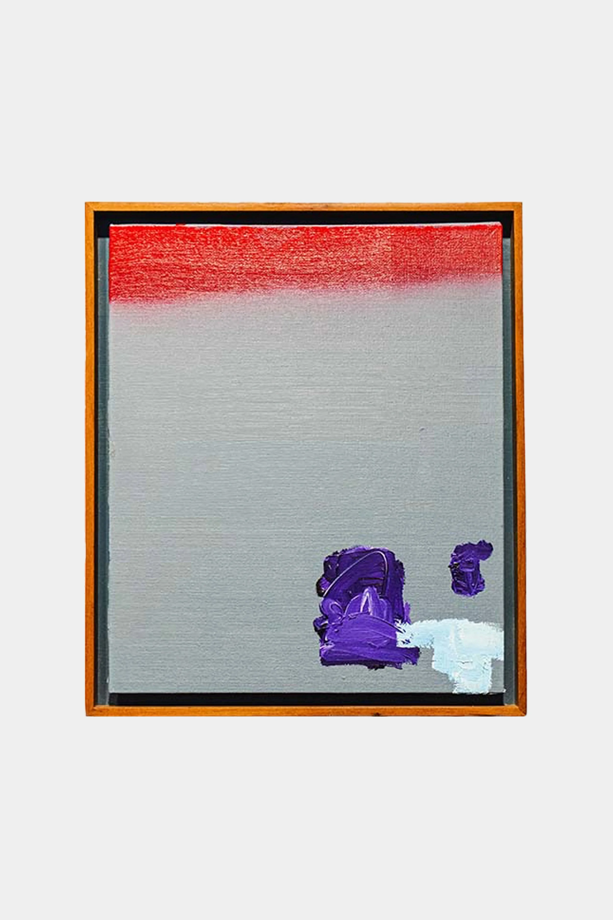 Small Grey Purple Red, 2021, oil on board, 30.5 x 25 cm