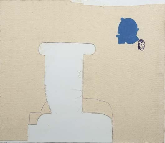 Untitled, 2006, enamel, ink and canvas collage on Masonite, flush mounted on Luan, 61 x 69.9 cm | 24 x 27 1/2 in. 