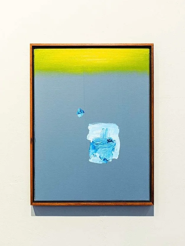 Medium Grey Blue Blue, 2021, oil on board, 50.5 x 35 cm